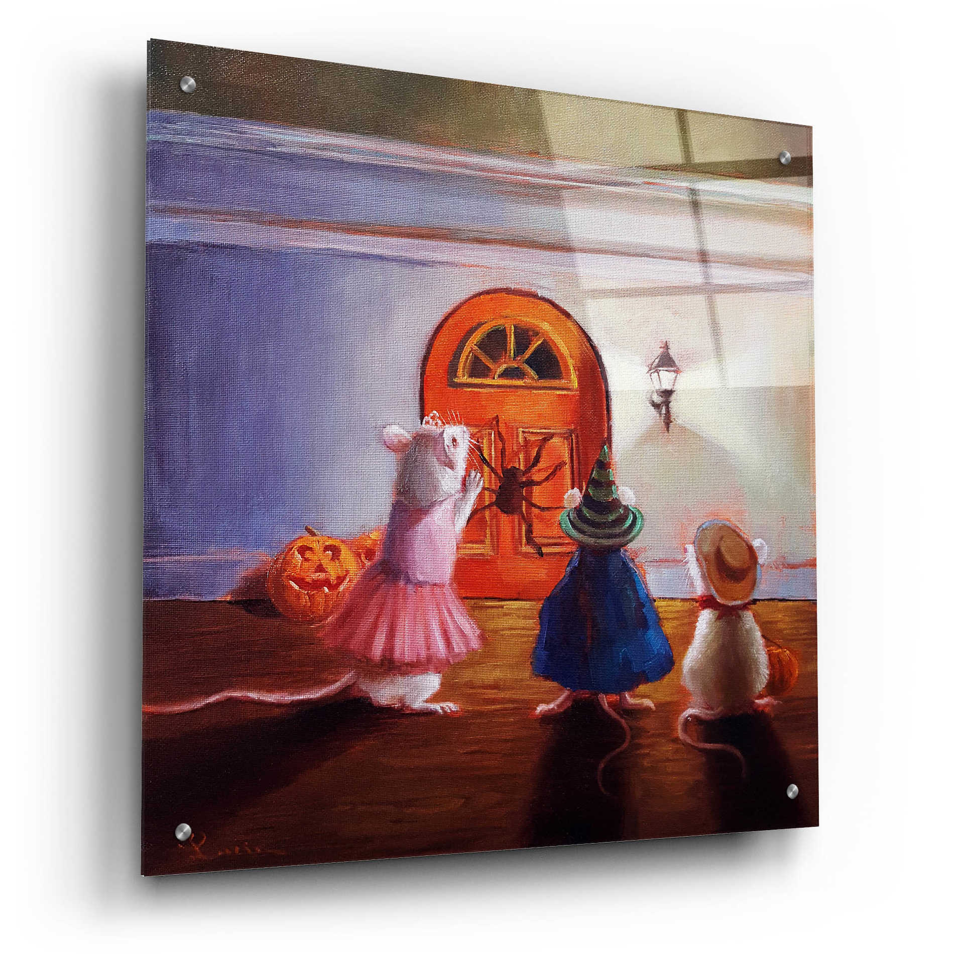 Epic Art 'After Hour Trick or Treat' by Lucia Heffernan, Acrylic Glass Wall Art,24x24