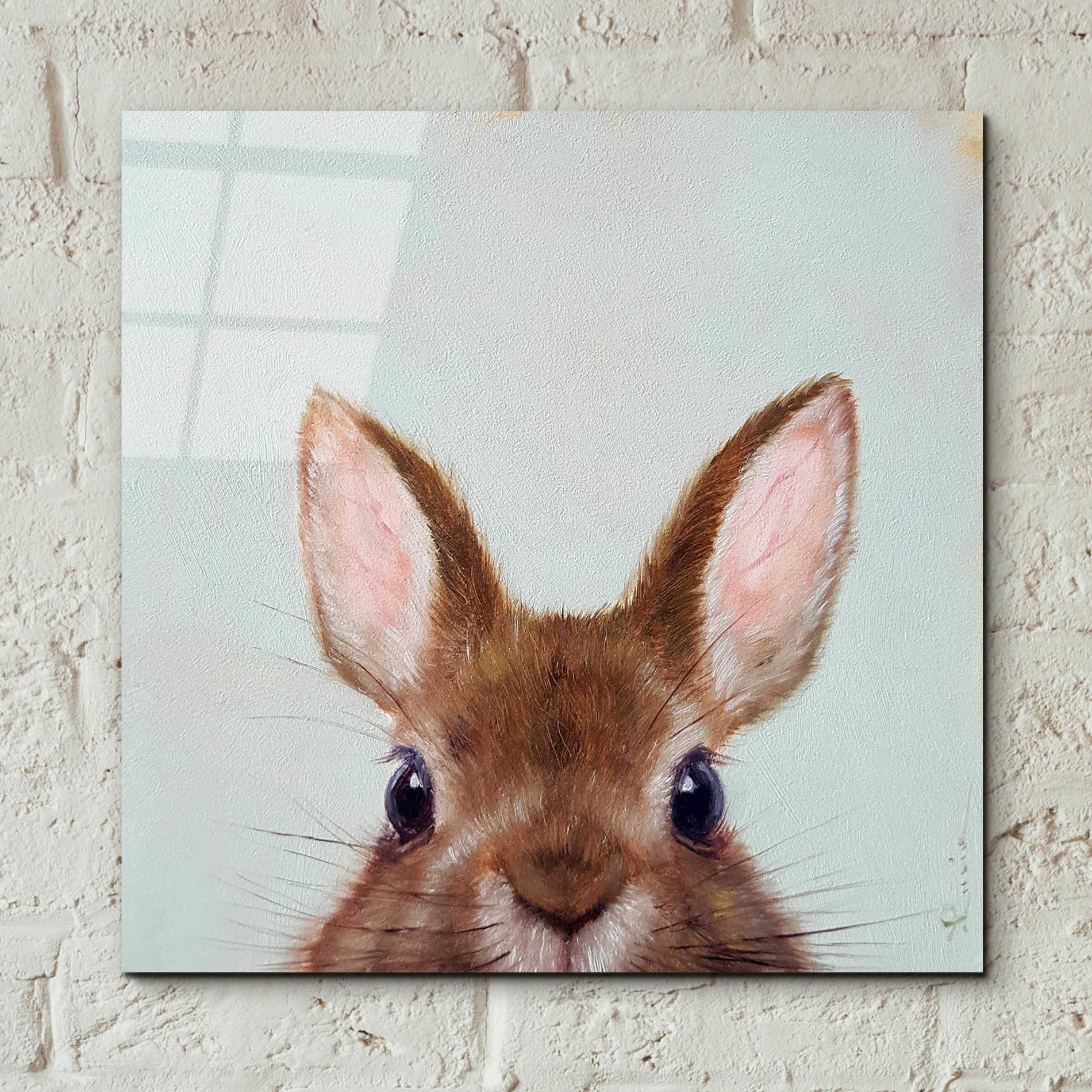 Epic Art 'Peek a Boo' by Lucia Heffernan, Acrylic Glass Wall Art,12x12