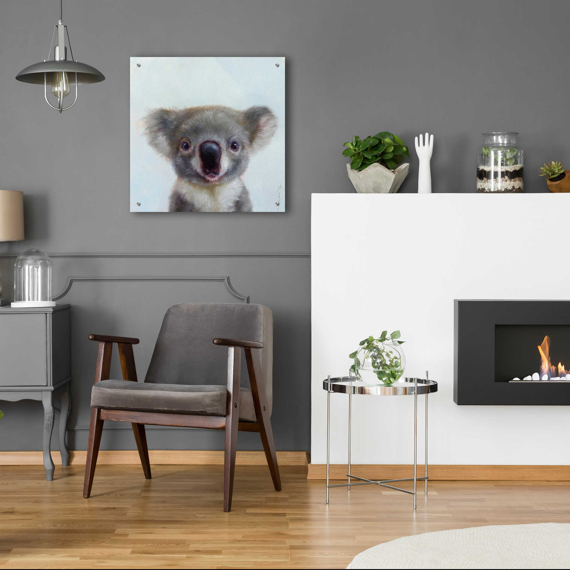 Epic Art 'Lil Koala' by Lucia Heffernan, Acrylic Glass Wall Art,24x24