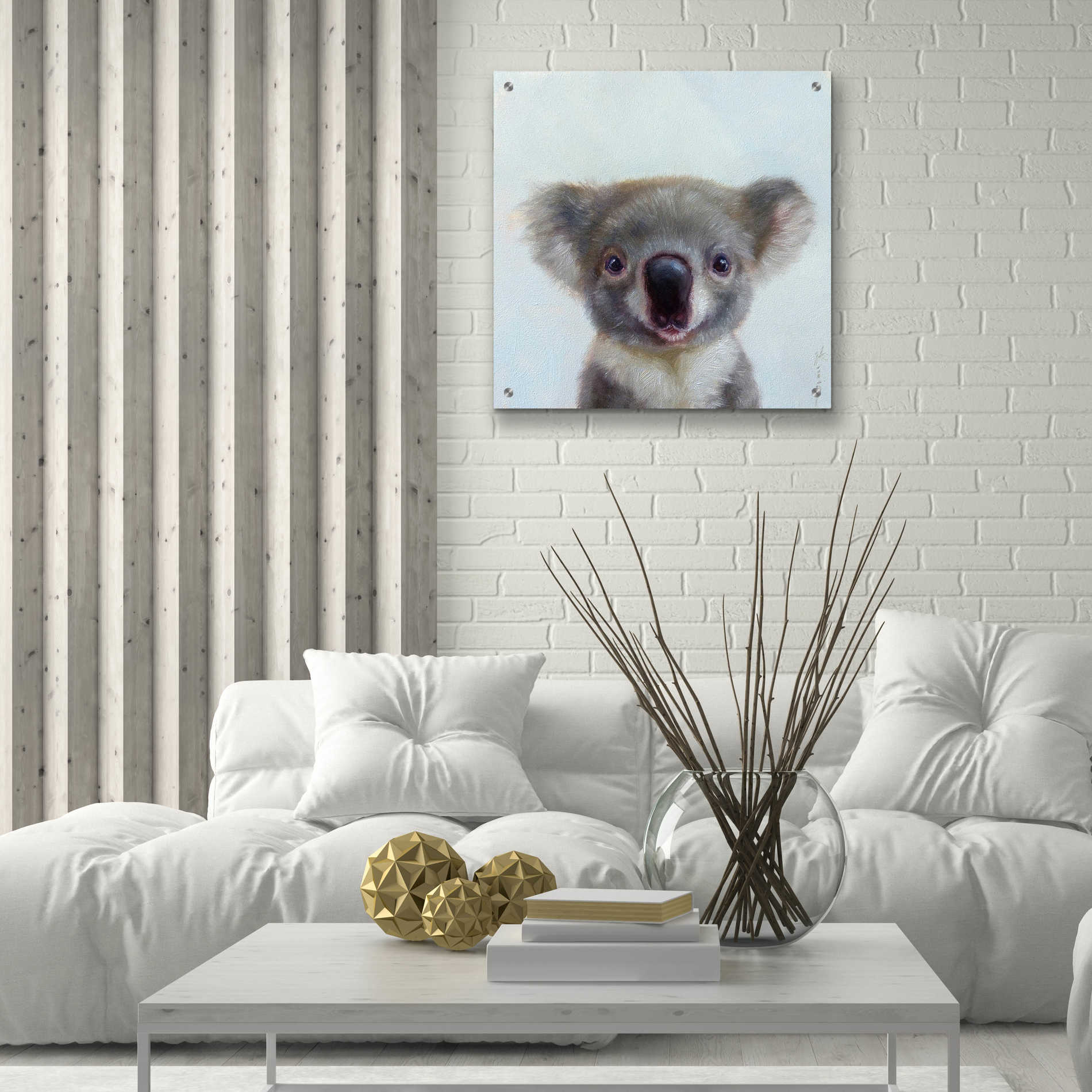 Epic Art 'Lil Koala' by Lucia Heffernan, Acrylic Glass Wall Art,24x24