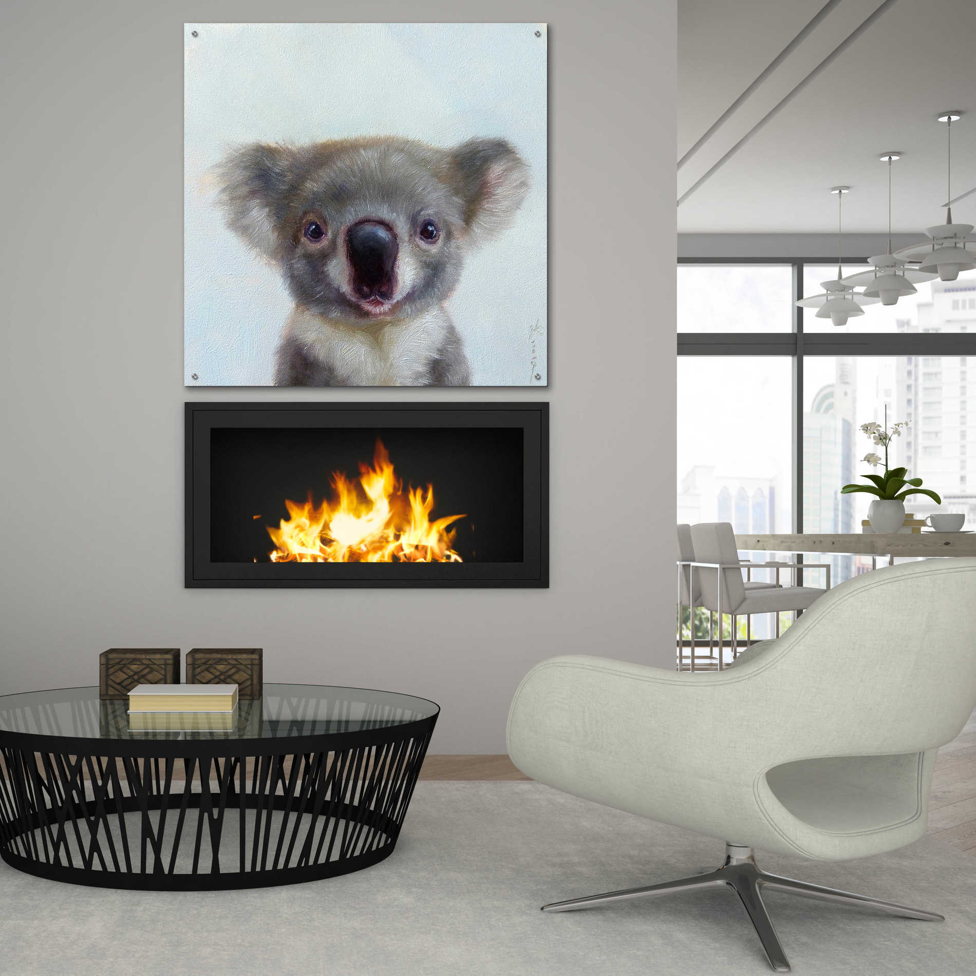 Epic Art 'Lil Koala' by Lucia Heffernan, Acrylic Glass Wall Art,36x36