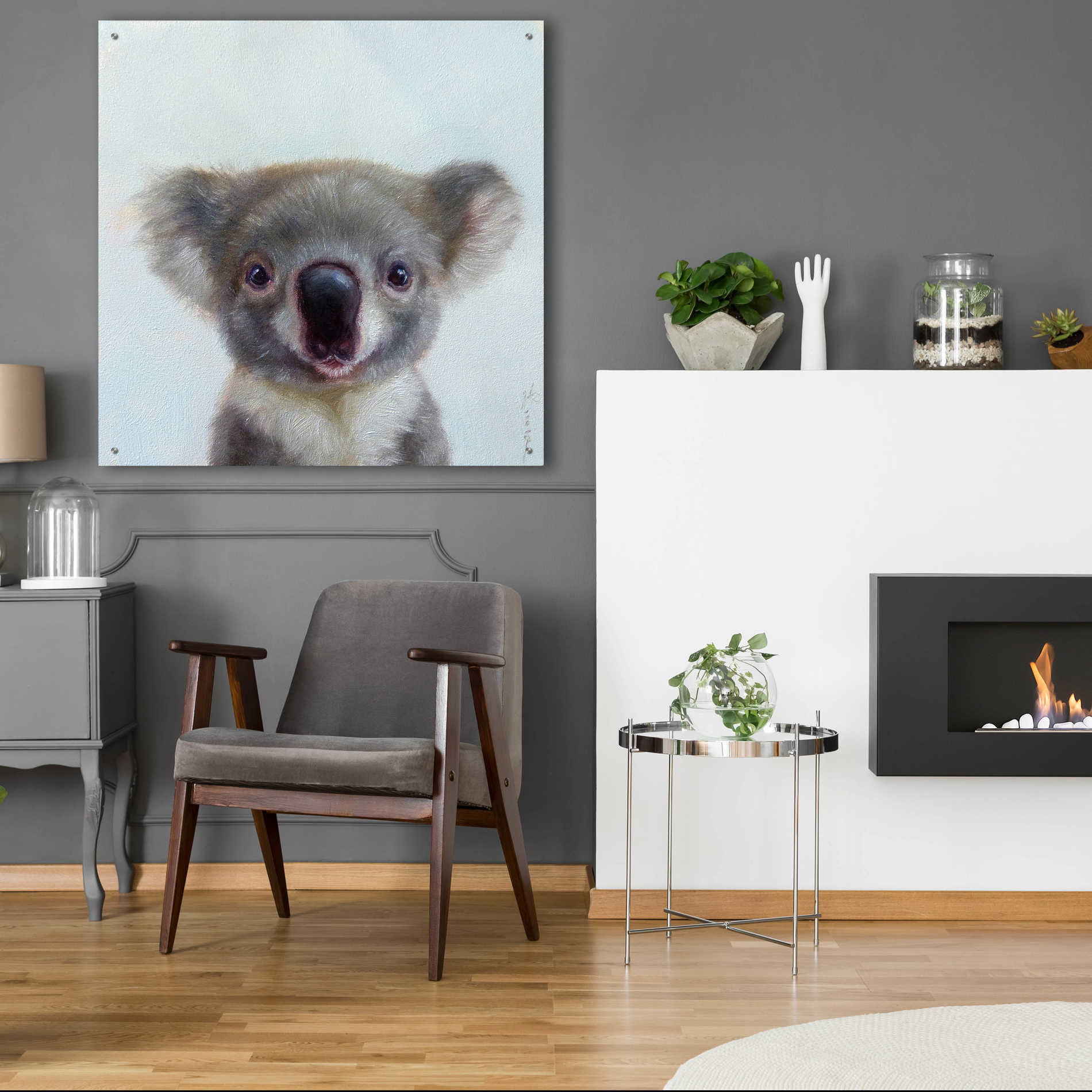 Epic Art 'Lil Koala' by Lucia Heffernan, Acrylic Glass Wall Art,36x36