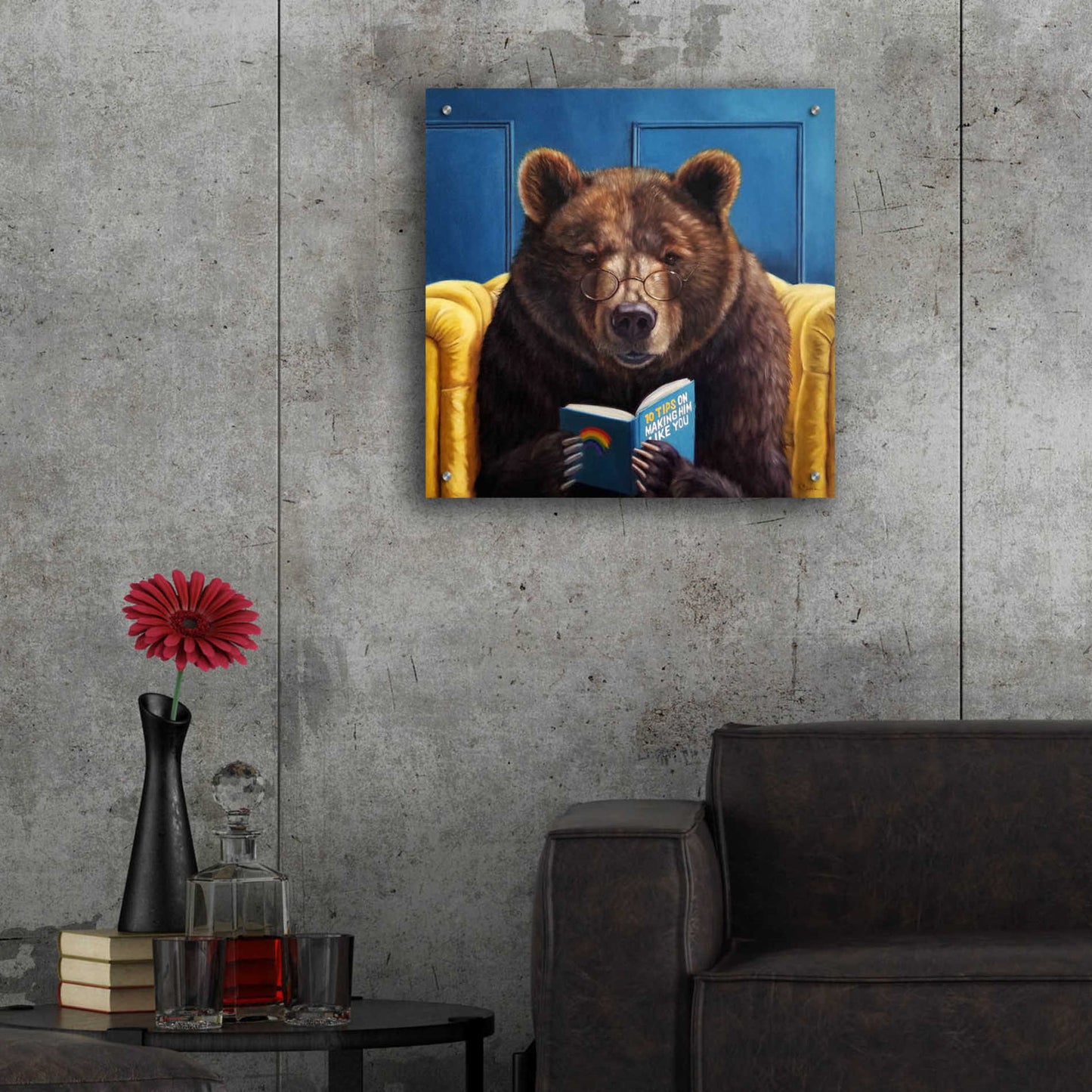 Epic Art 'Bear Trap' by Lucia Heffernan, Acrylic Glass Wall Art,24x24