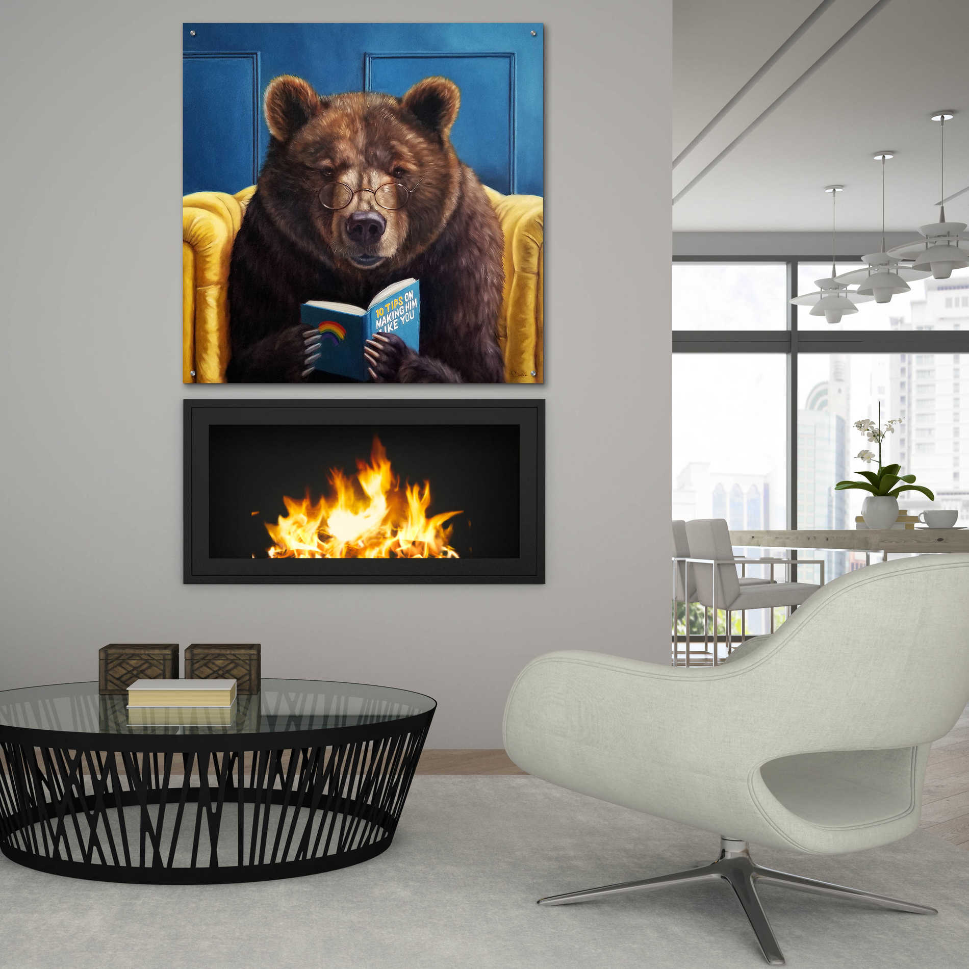 Epic Art 'Bear Trap' by Lucia Heffernan, Acrylic Glass Wall Art,36x36