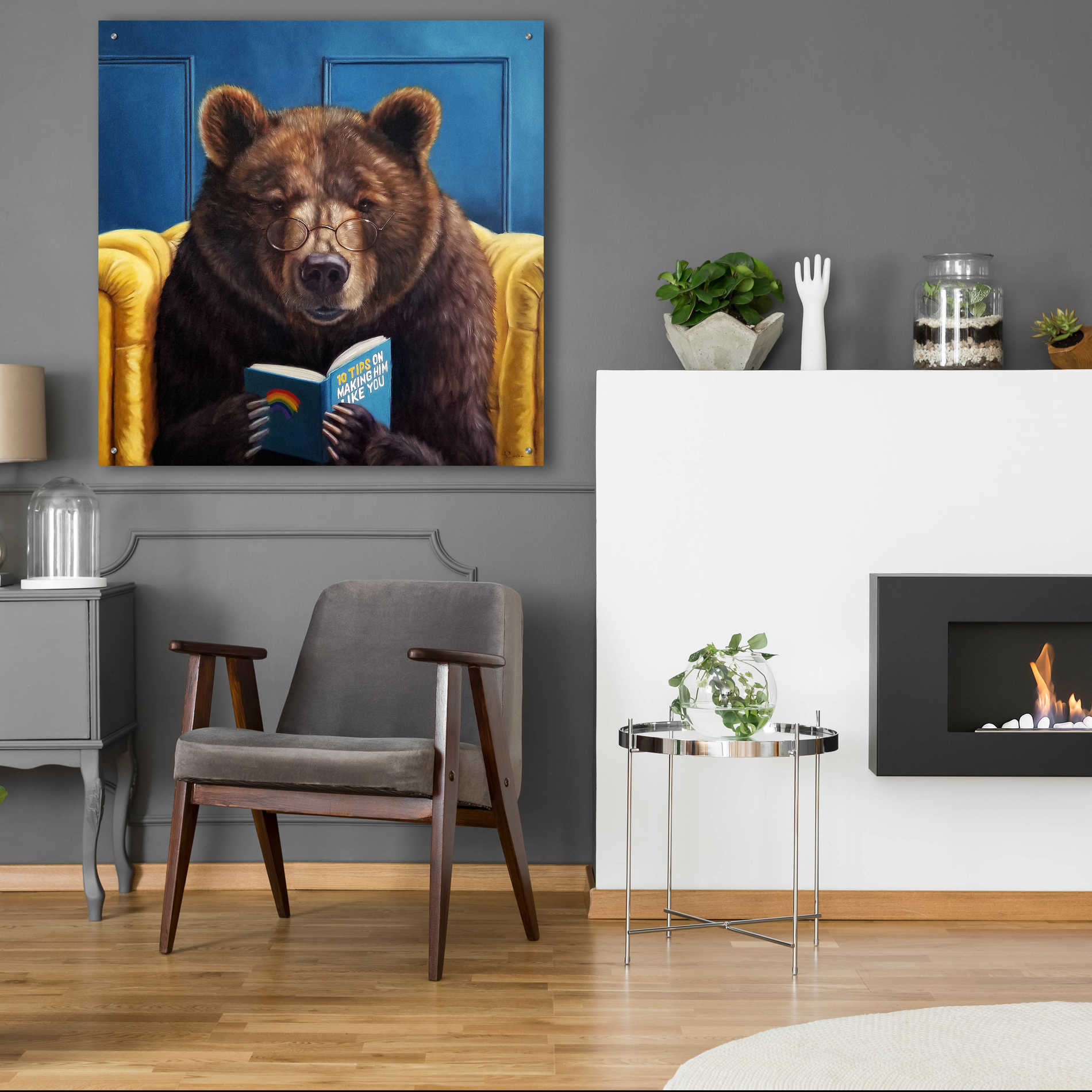 Epic Art 'Bear Trap' by Lucia Heffernan, Acrylic Glass Wall Art,36x36