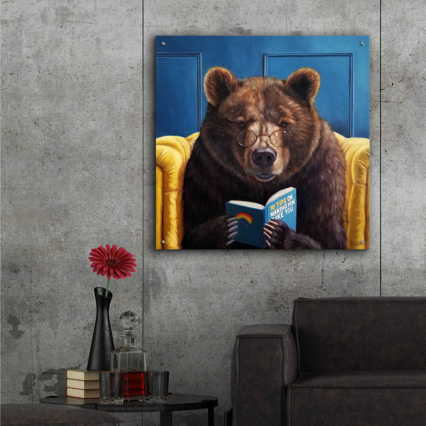 Epic Art 'Bear Trap' by Lucia Heffernan, Acrylic Glass Wall Art,36x36