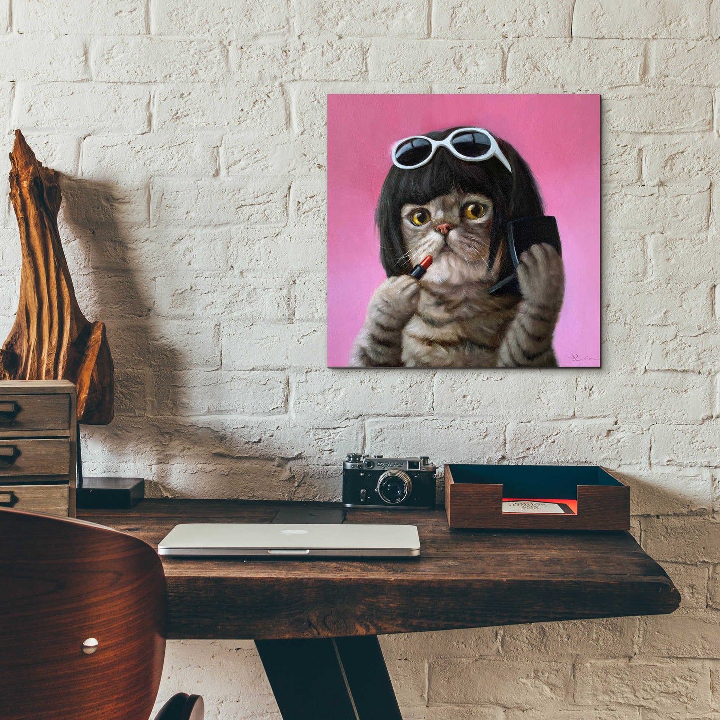 Epic Art 'Bob Cat' by Lucia Heffernan, Acrylic Glass Wall Art,12x12