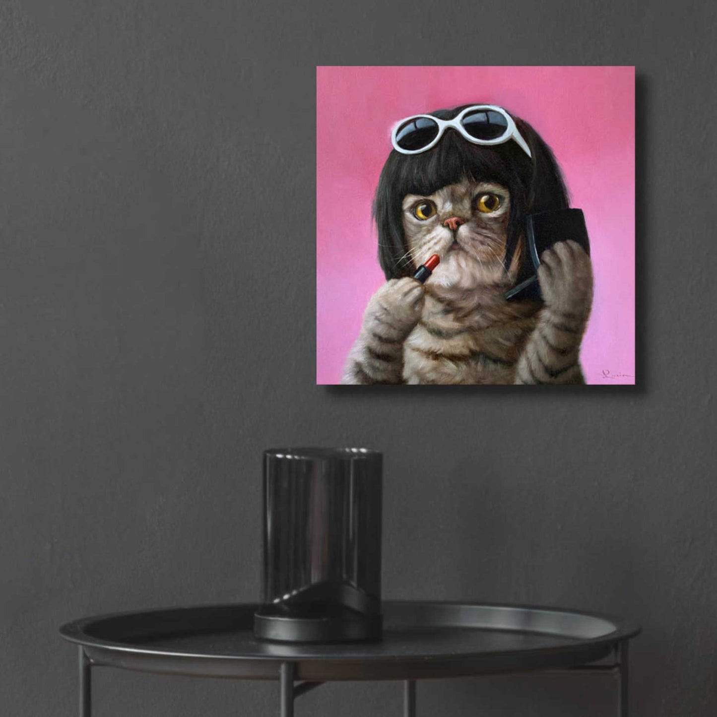 Epic Art 'Bob Cat' by Lucia Heffernan, Acrylic Glass Wall Art,12x12