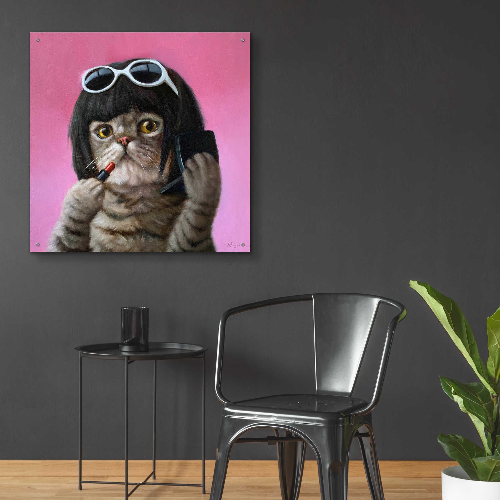 Epic Art 'Bob Cat' by Lucia Heffernan, Acrylic Glass Wall Art,36x36