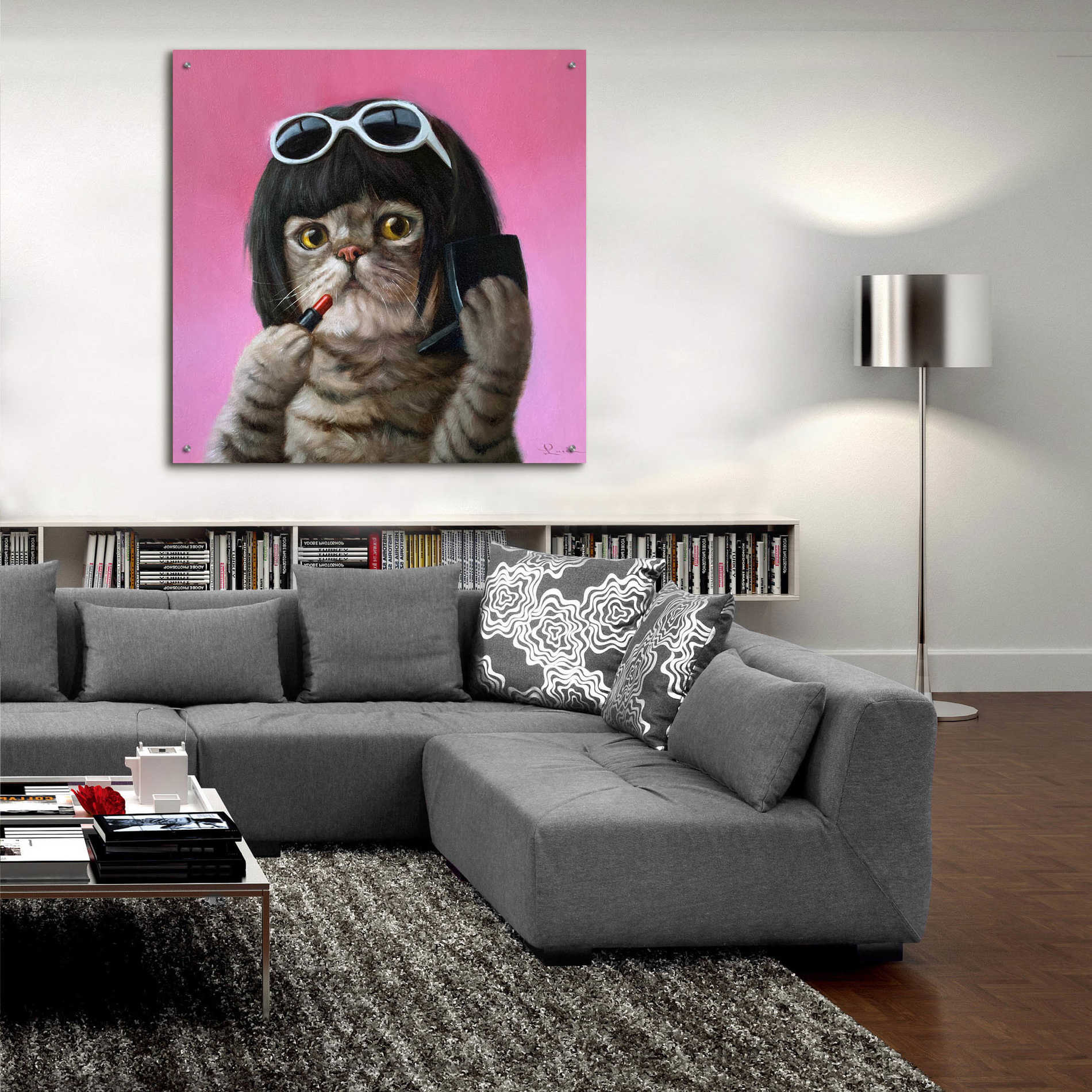 Epic Art 'Bob Cat' by Lucia Heffernan, Acrylic Glass Wall Art,36x36