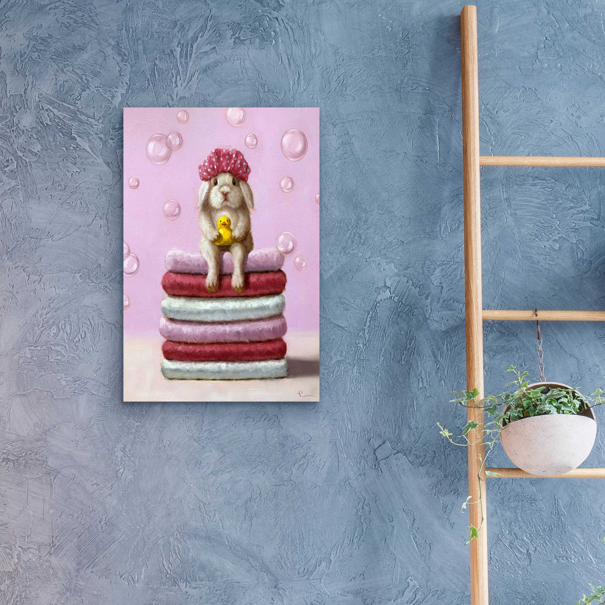 Epic Art 'Bath Day' by Lucia Heffernan, Acrylic Glass Wall Art,16x24