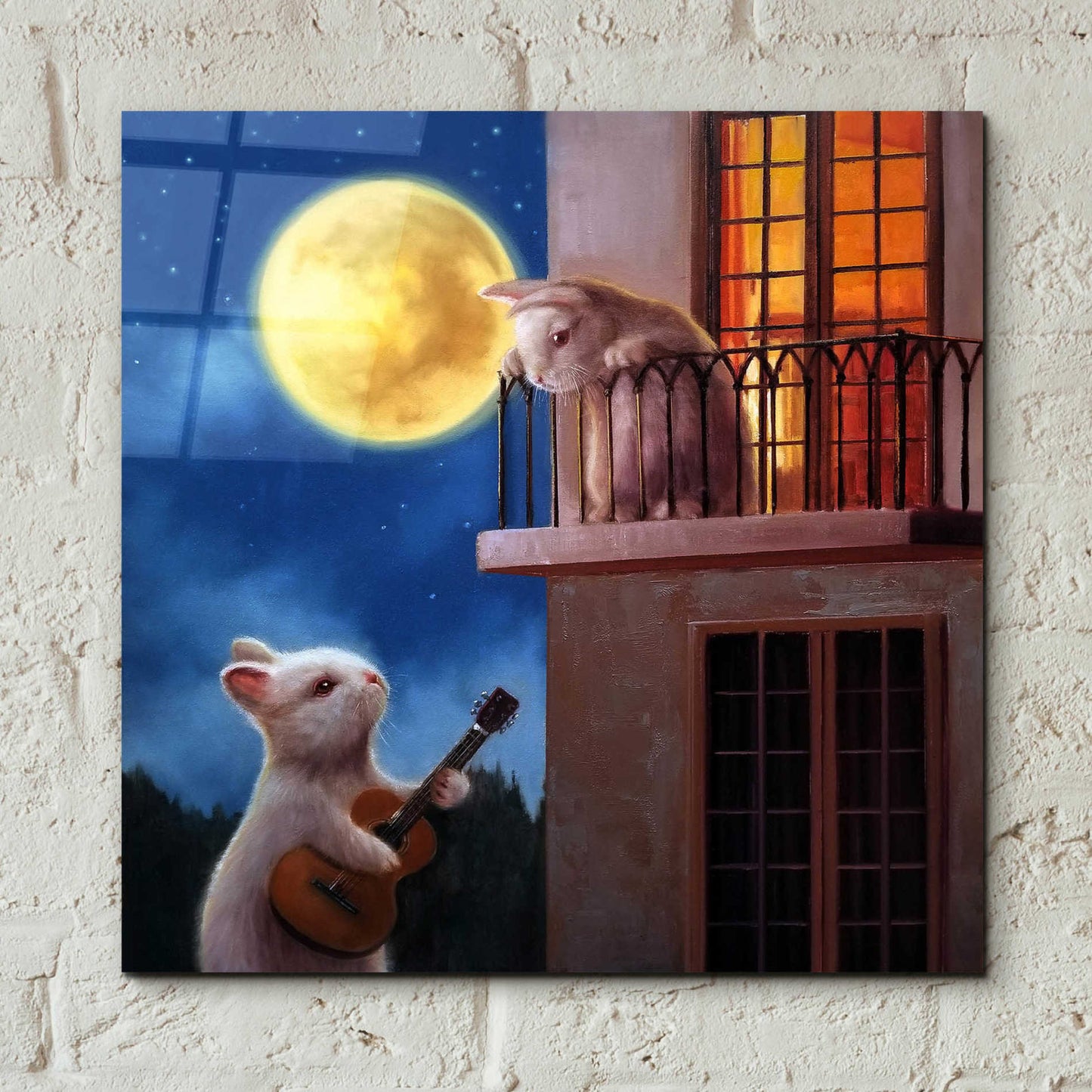 Epic Art 'Moonlight Serenade' by Lucia Heffernan, Acrylic Glass Wall Art,12x12