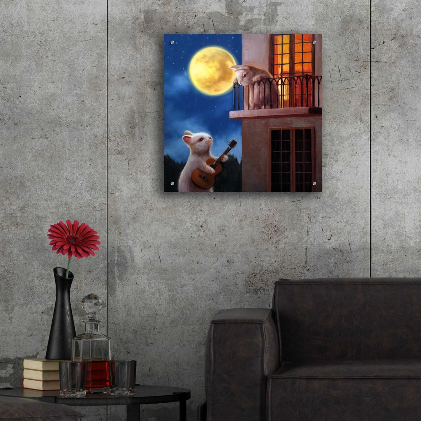 Epic Art 'Moonlight Serenade' by Lucia Heffernan, Acrylic Glass Wall Art,24x24