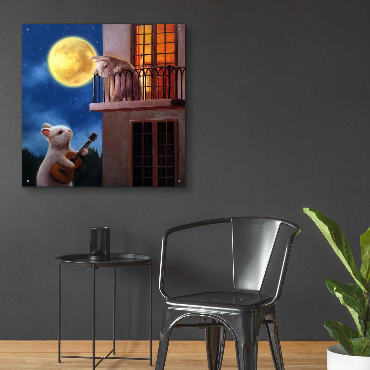 Epic Art 'Moonlight Serenade' by Lucia Heffernan, Acrylic Glass Wall Art,36x36