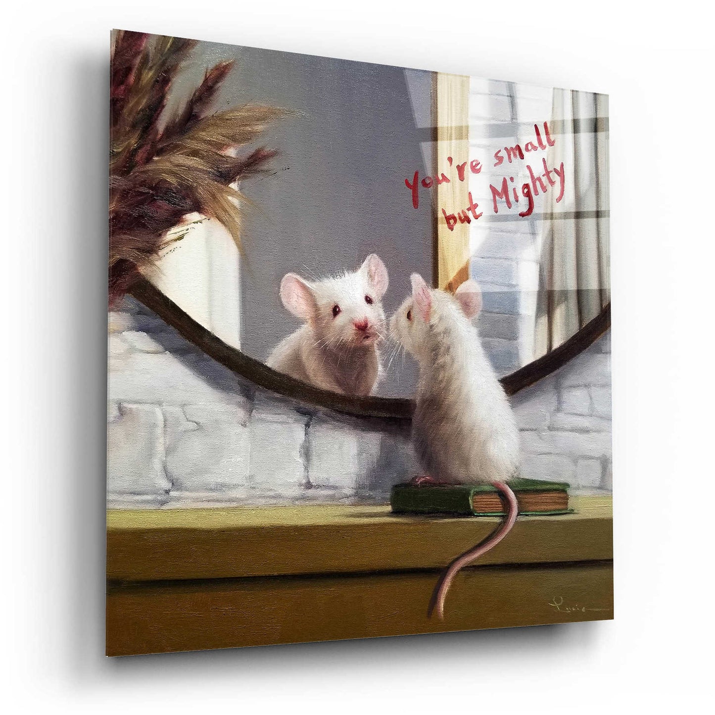 Epic Art 'Mighty Mouse' by Lucia Heffernan, Acrylic Glass Wall Art,12x12