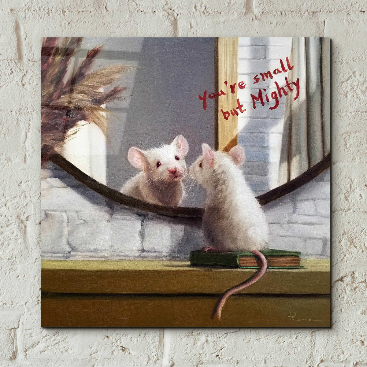 Epic Art 'Mighty Mouse' by Lucia Heffernan, Acrylic Glass Wall Art,12x12