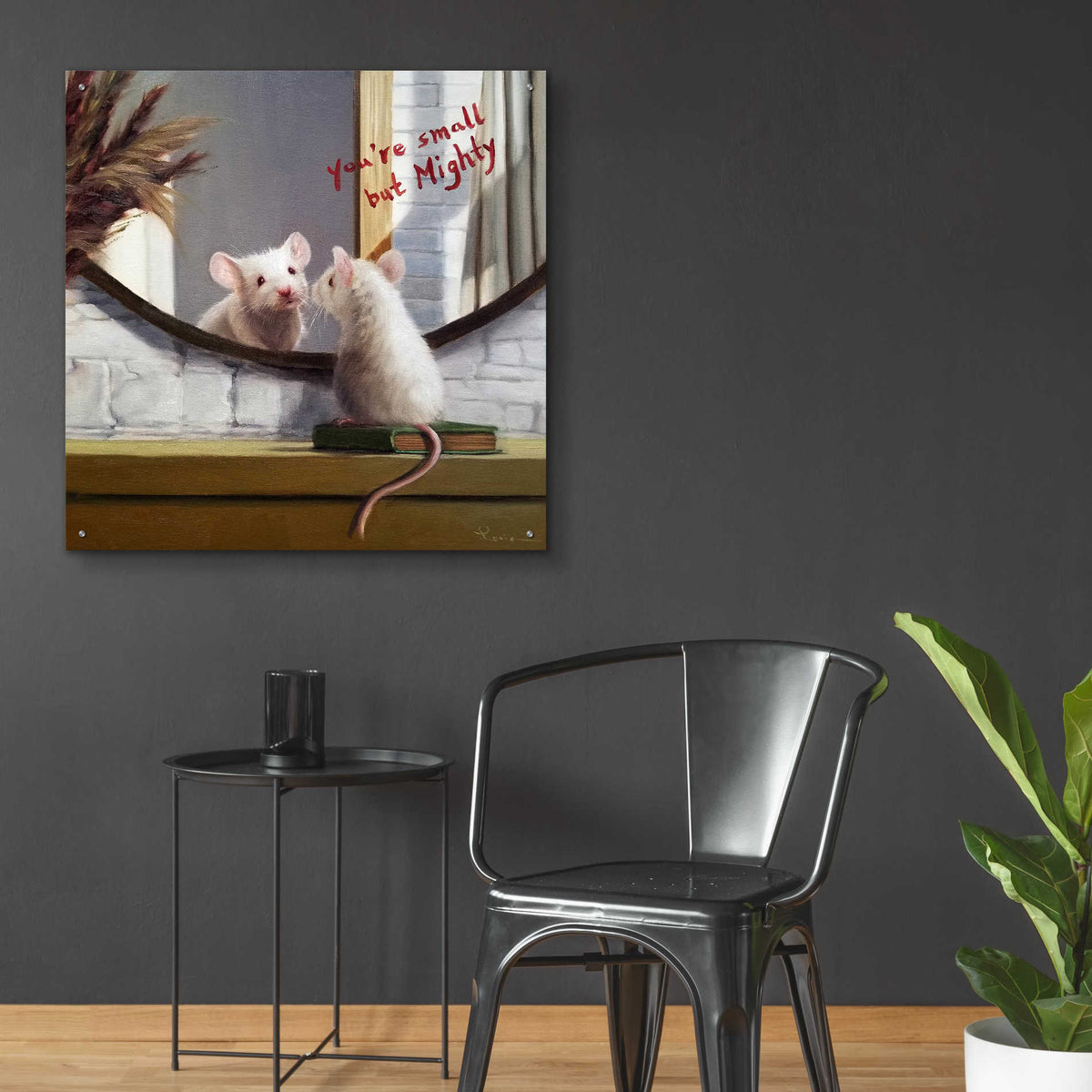 Epic Art 'Mighty Mouse' by Lucia Heffernan, Acrylic Glass Wall Art,36x36