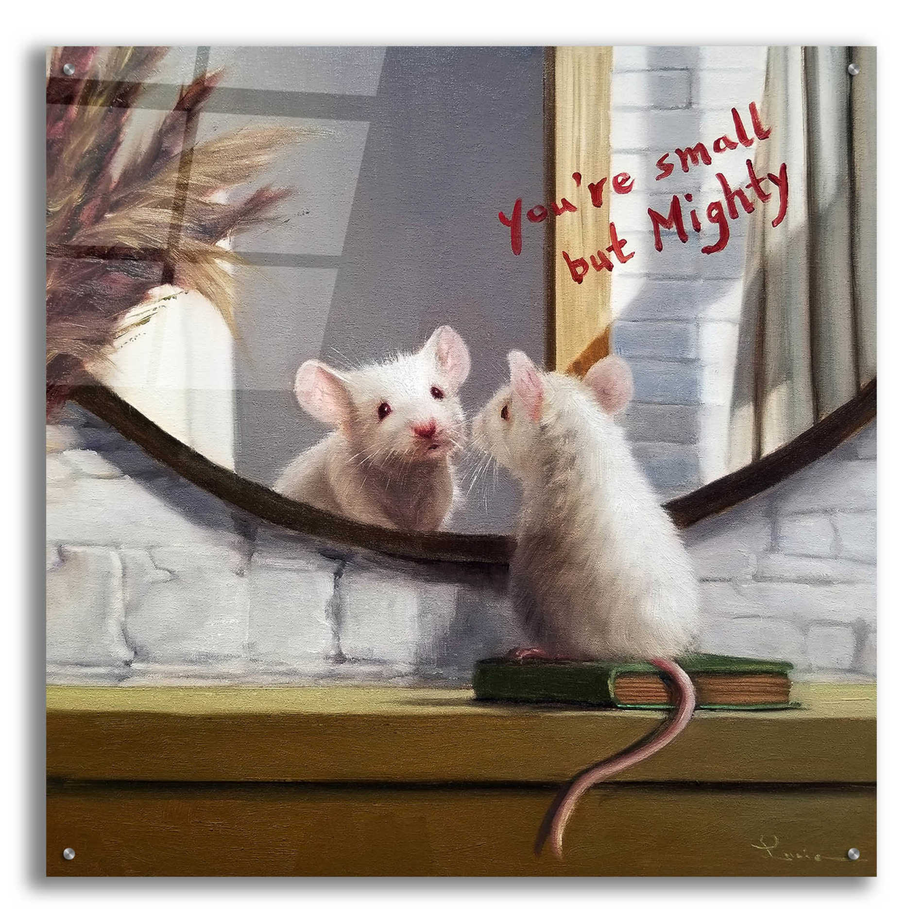 Epic Art 'Mighty Mouse' by Lucia Heffernan, Acrylic Glass Wall Art,36x36