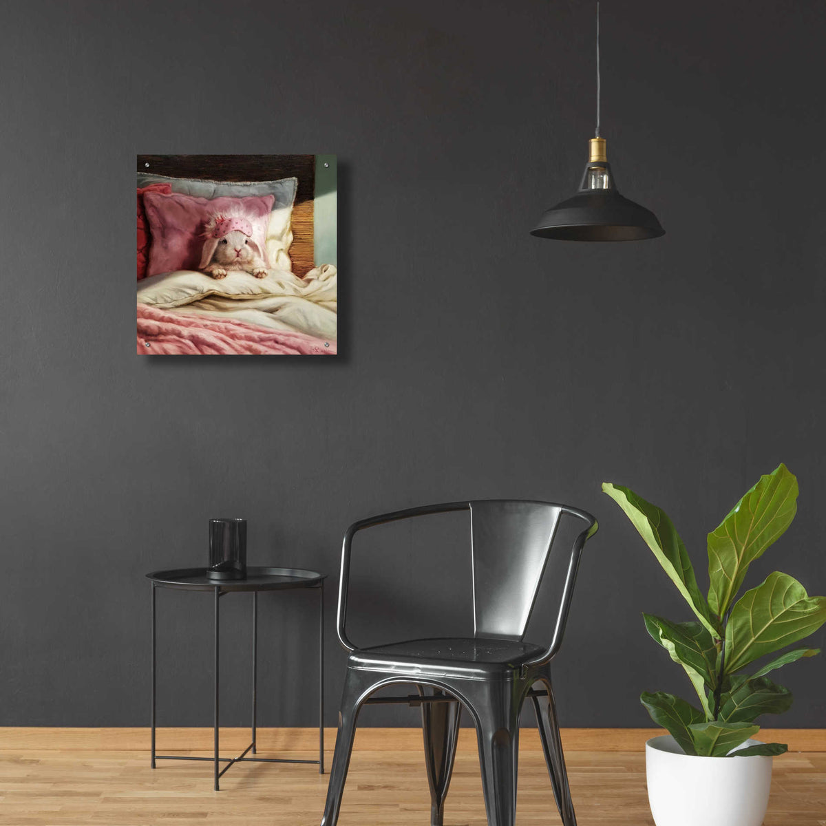 Epic Art 'Bed Hare' by Lucia Heffernan, Acrylic Glass Wall Art,24x24