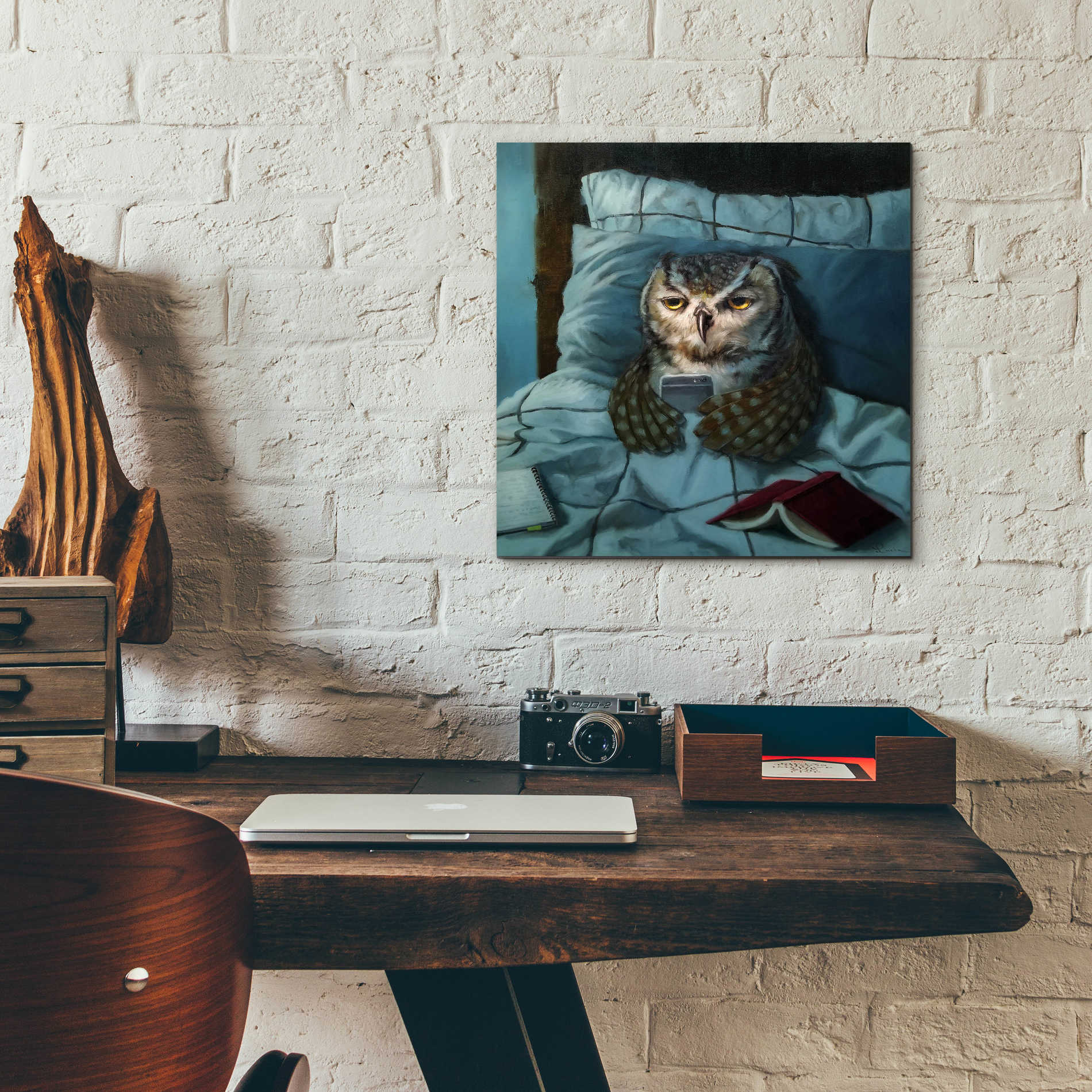 Epic Art 'Night Owl' by Lucia Heffernan, Acrylic Glass Wall Art,12x12