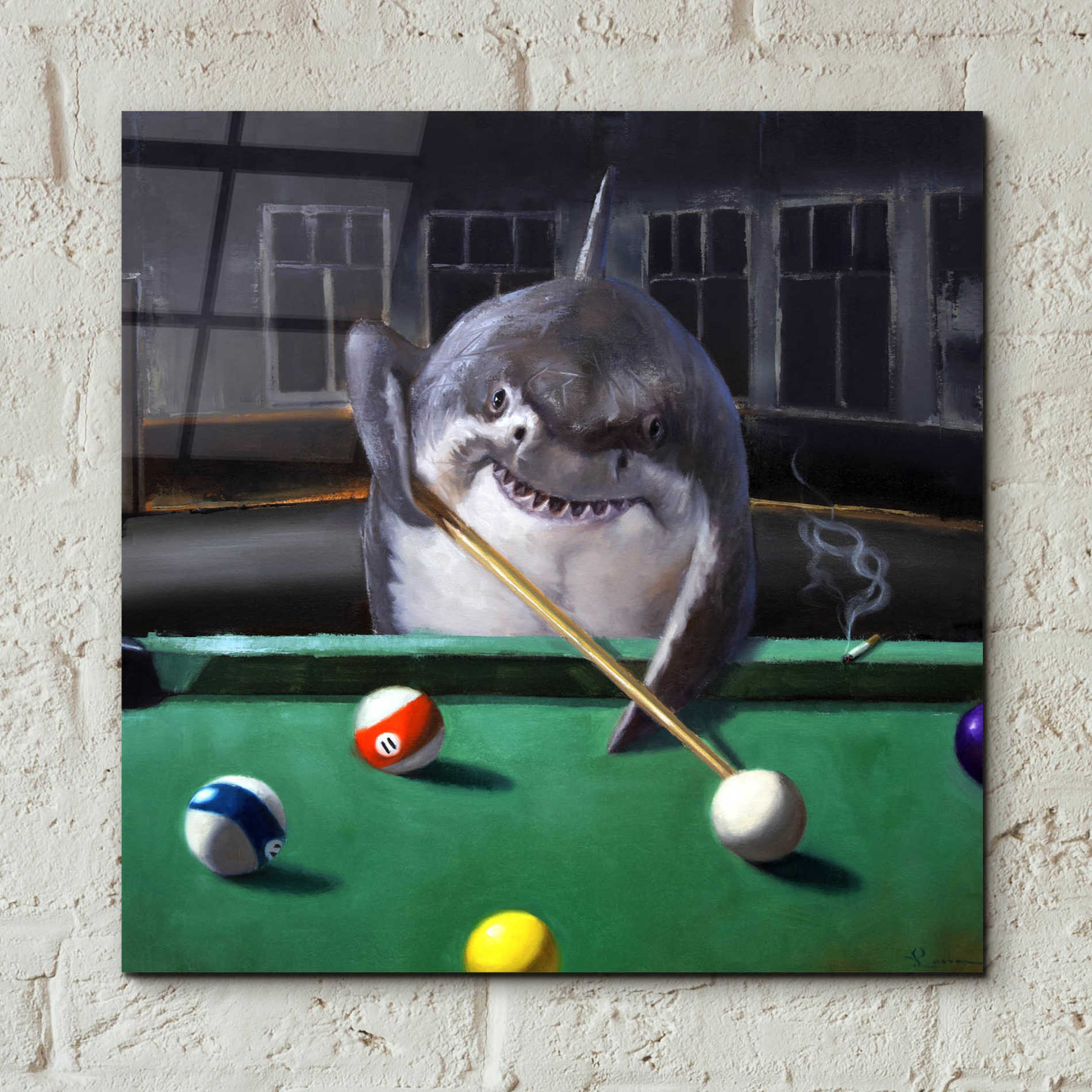 Epic Art 'Pool Shark' by Lucia Heffernan, Acrylic Glass Wall Art,12x12