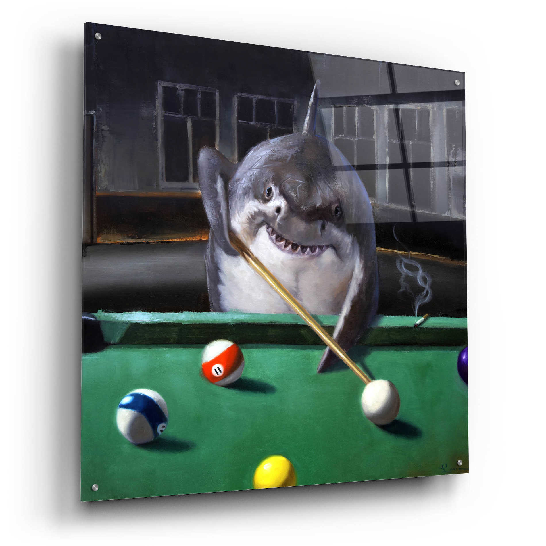 Epic Art 'Pool Shark' by Lucia Heffernan, Acrylic Glass Wall Art,36x36