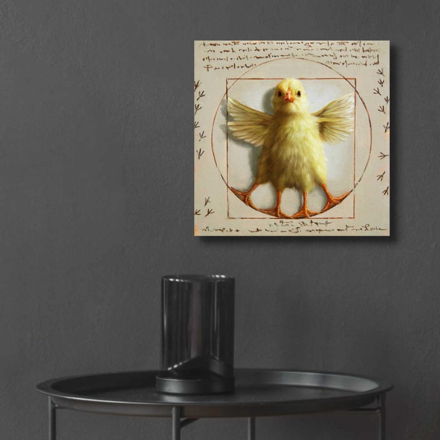 Epic Art 'Vitruvian Chick' by Lucia Heffernan, Acrylic Glass Wall Art,12x12