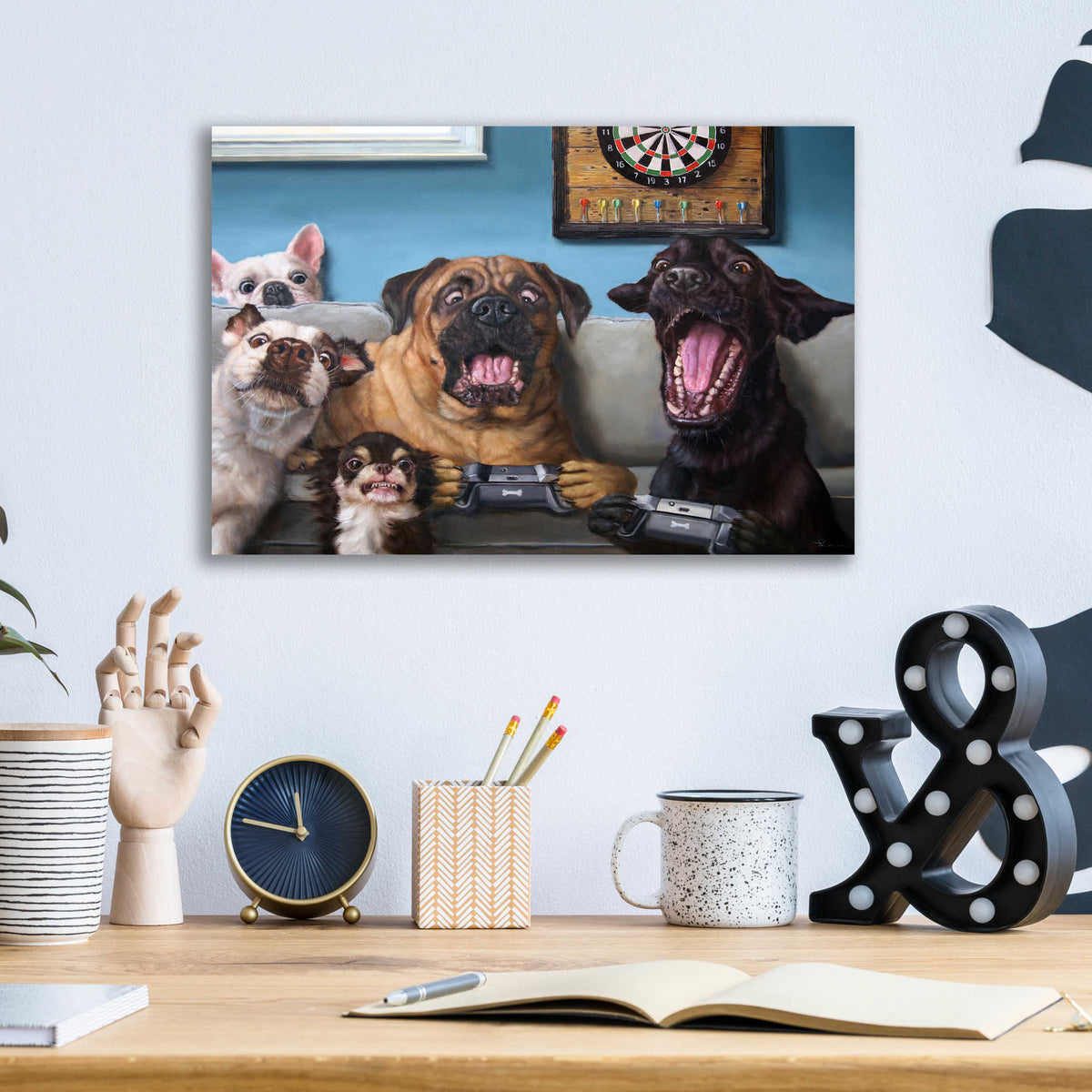Epic Art 'Gamers' by Lucia Heffernan, Acrylic Glass Wall Art,16x12