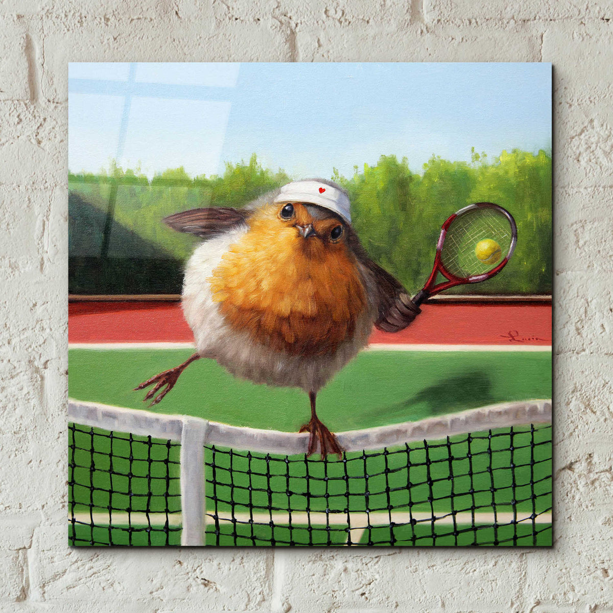 Epic Art 'Round Robin' by Lucia Heffernan, Acrylic Glass Wall Art,12x12