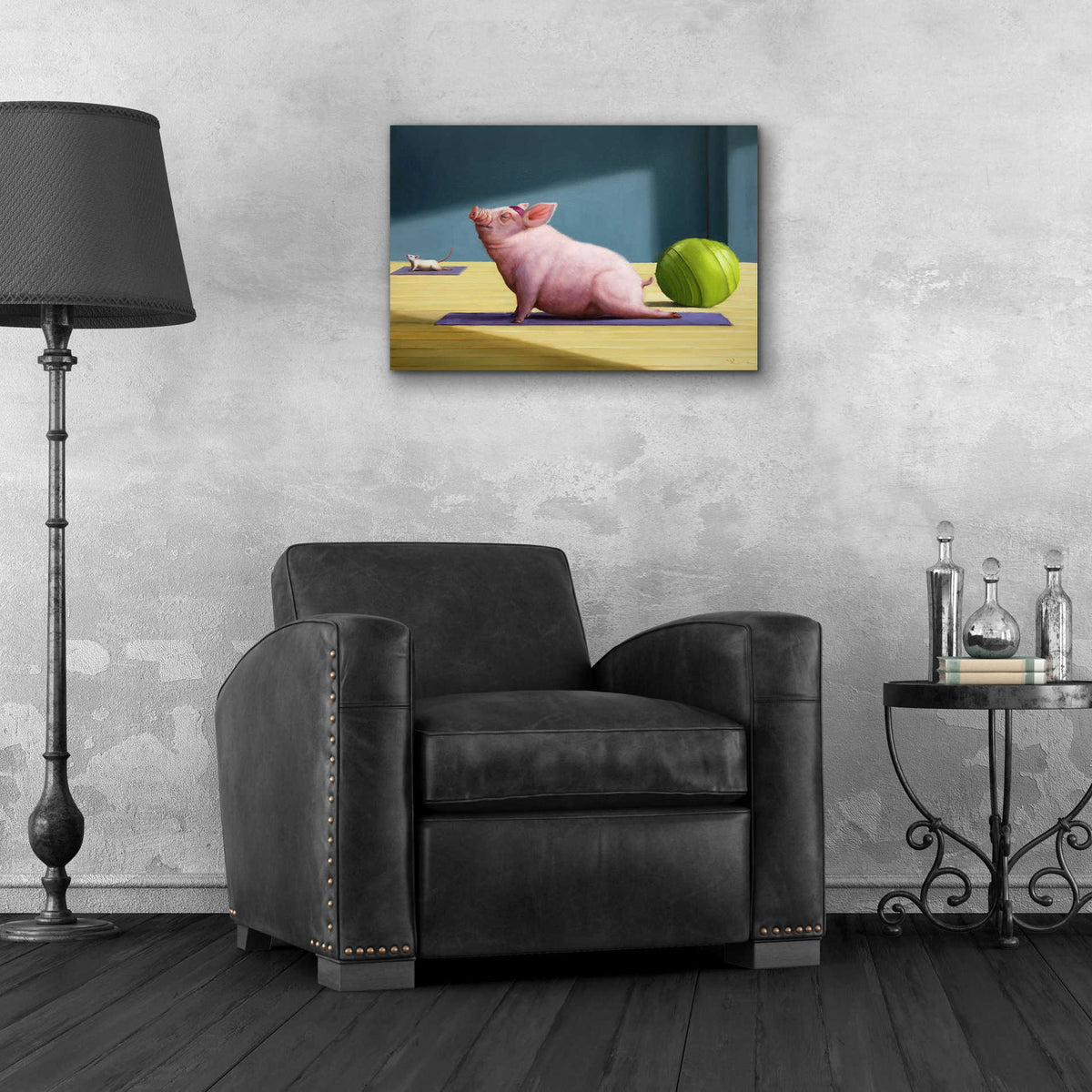 Epic Art 'Yoga With Friends' by Lucia Heffernan, Acrylic Glass Wall Art,24x16