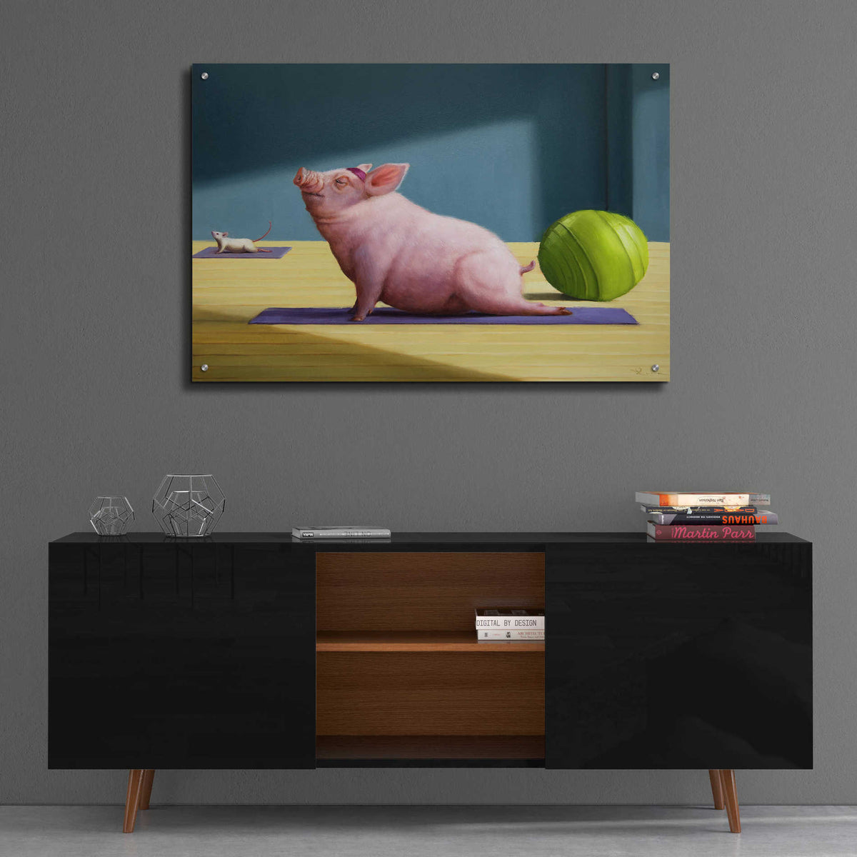 Epic Art 'Yoga With Friends' by Lucia Heffernan, Acrylic Glass Wall Art,36x24