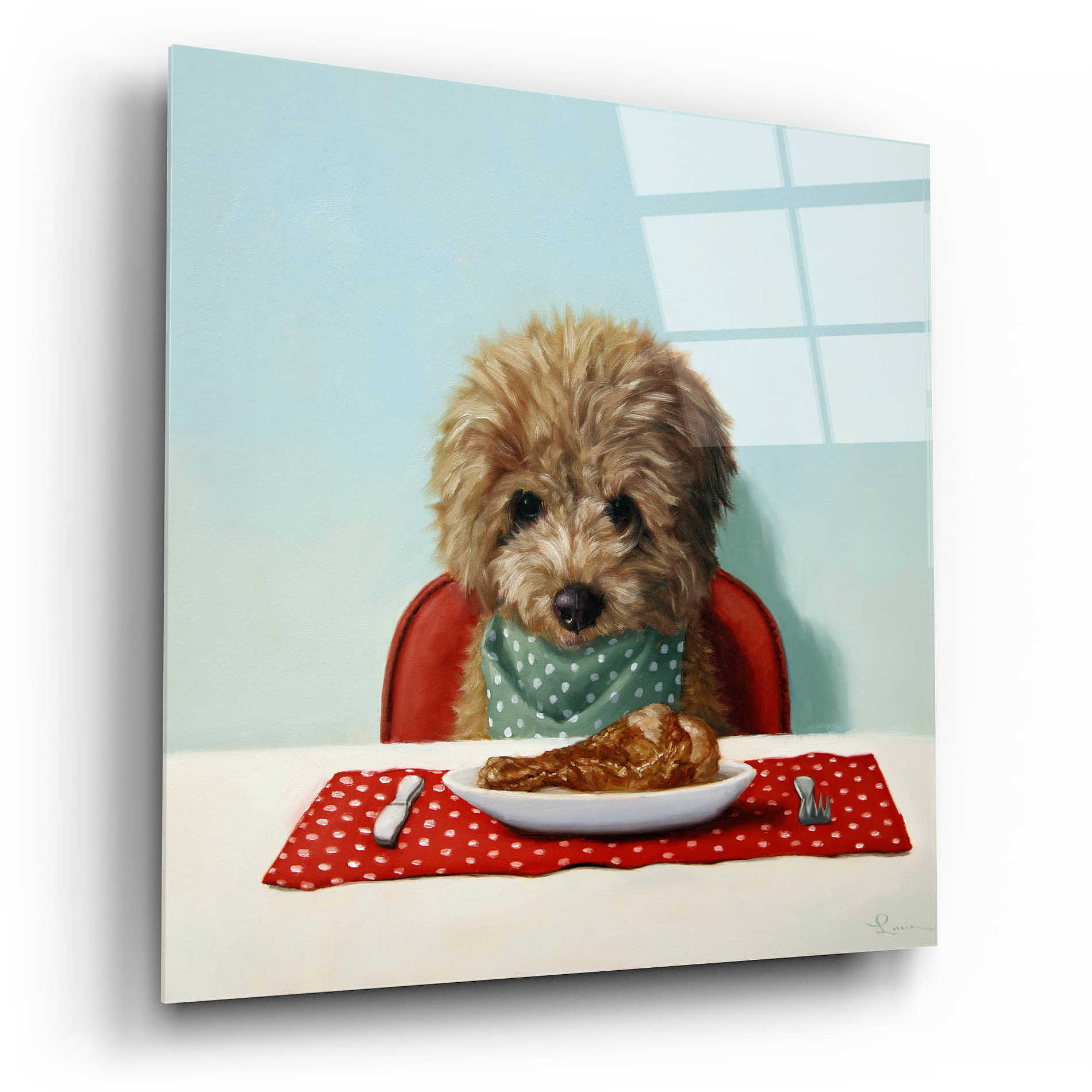 Epic Art 'Puppy Chow' by Lucia Heffernan, Acrylic Glass Wall Art,12x12