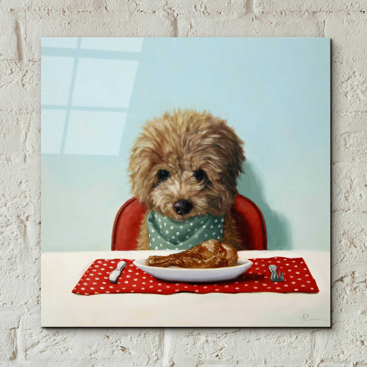 Epic Art 'Puppy Chow' by Lucia Heffernan, Acrylic Glass Wall Art,12x12