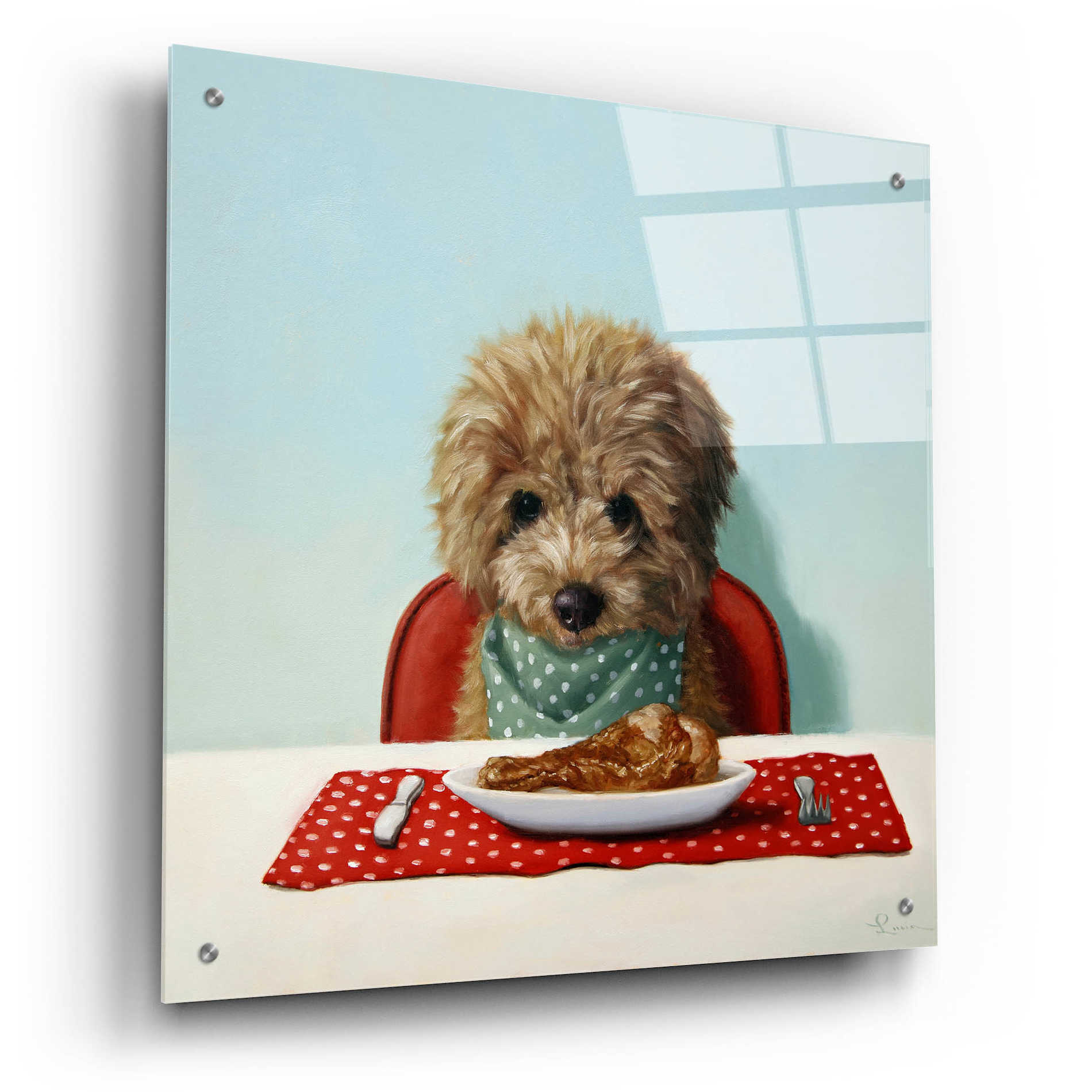 Epic Art 'Puppy Chow' by Lucia Heffernan, Acrylic Glass Wall Art,24x24