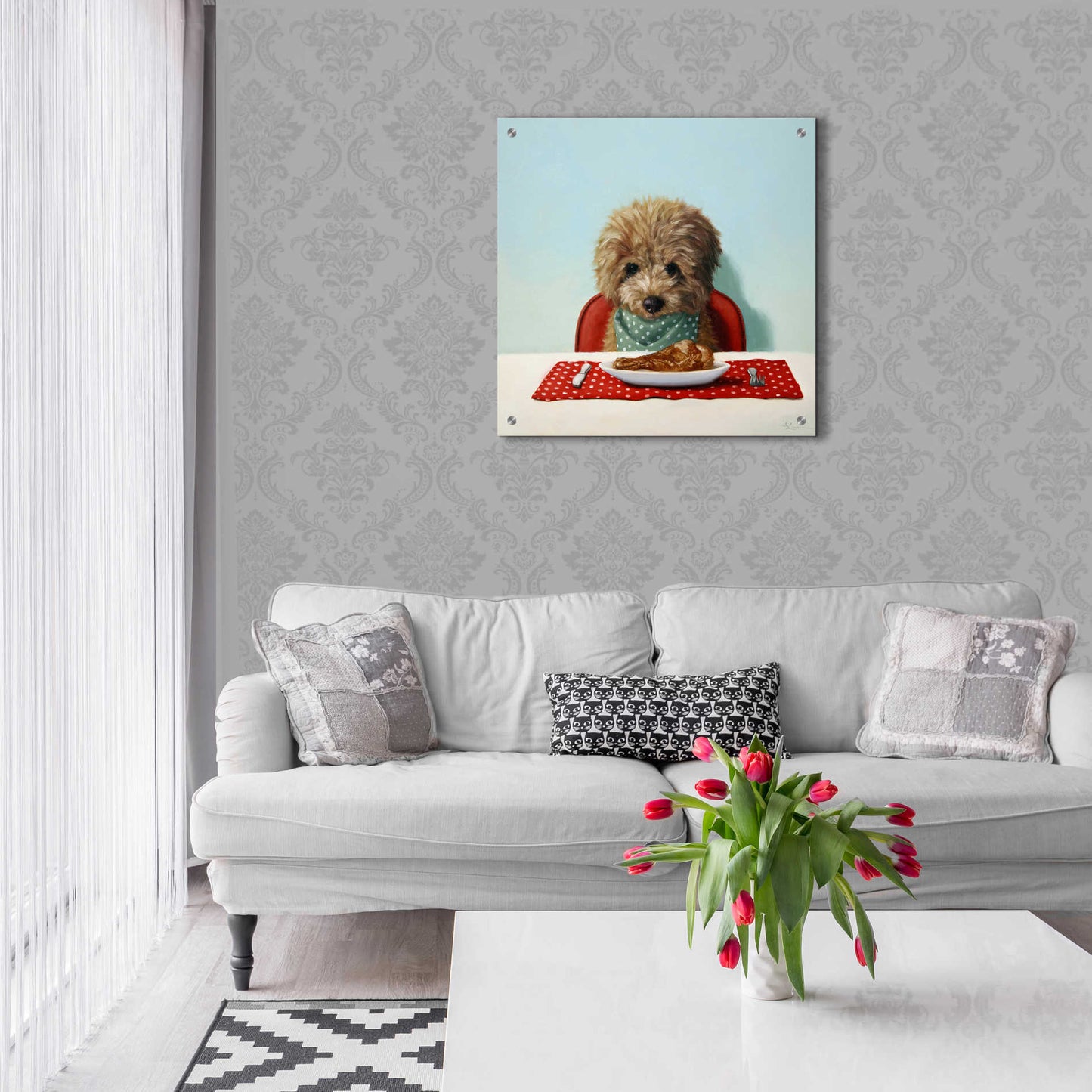 Epic Art 'Puppy Chow' by Lucia Heffernan, Acrylic Glass Wall Art,24x24