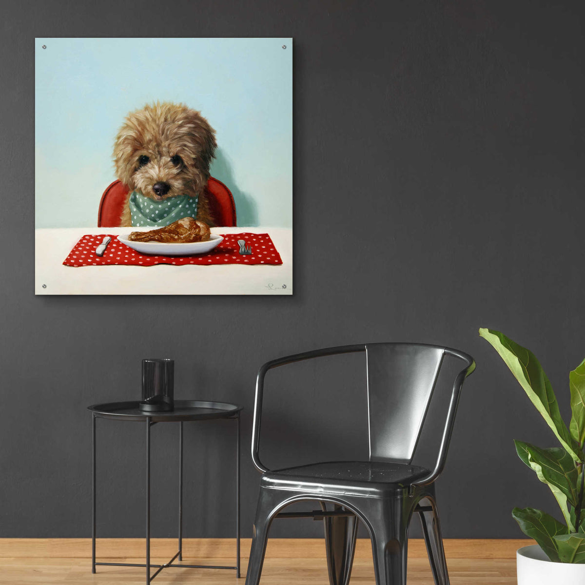 Epic Art 'Puppy Chow' by Lucia Heffernan, Acrylic Glass Wall Art,36x36