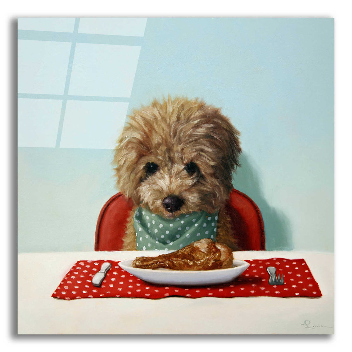 Epic Art 'Puppy Chow' by Lucia Heffernan, Acrylic Glass Wall Art