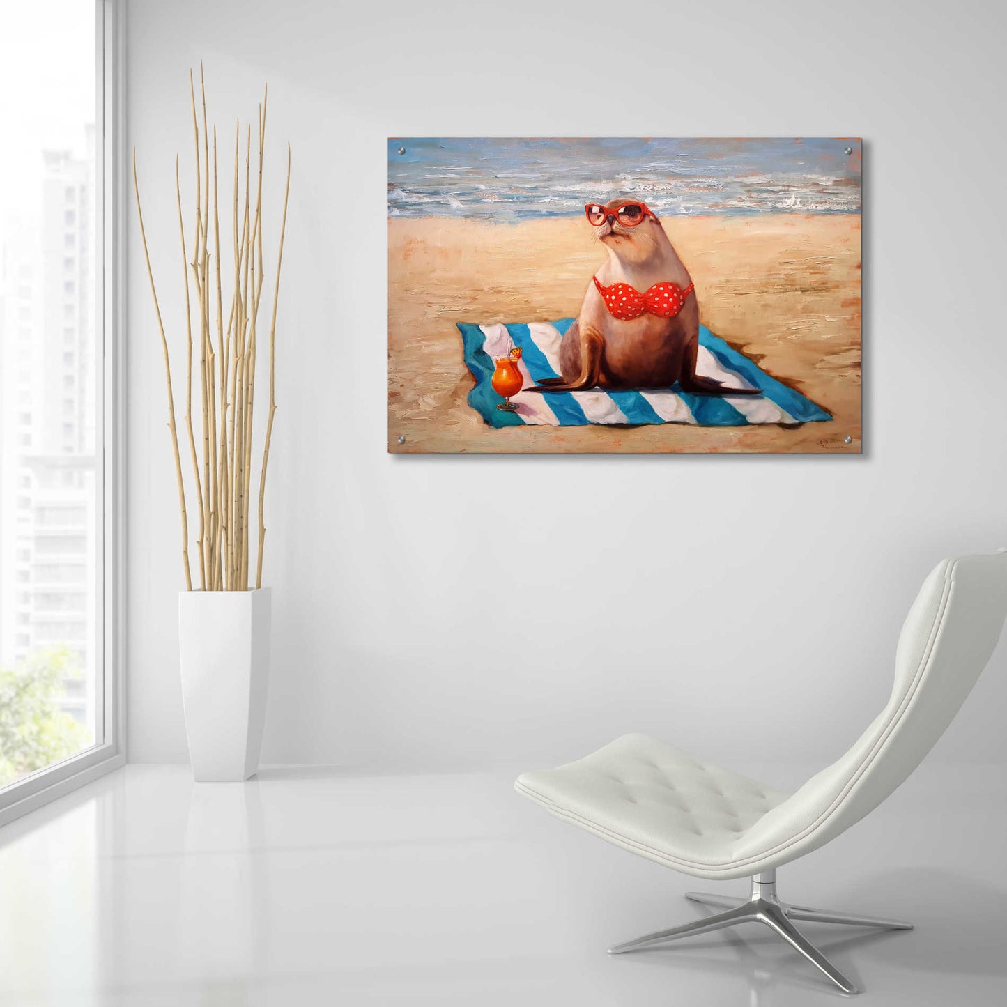 Epic Art 'Beached' by Lucia Heffernan, Acrylic Glass Wall Art,36x24