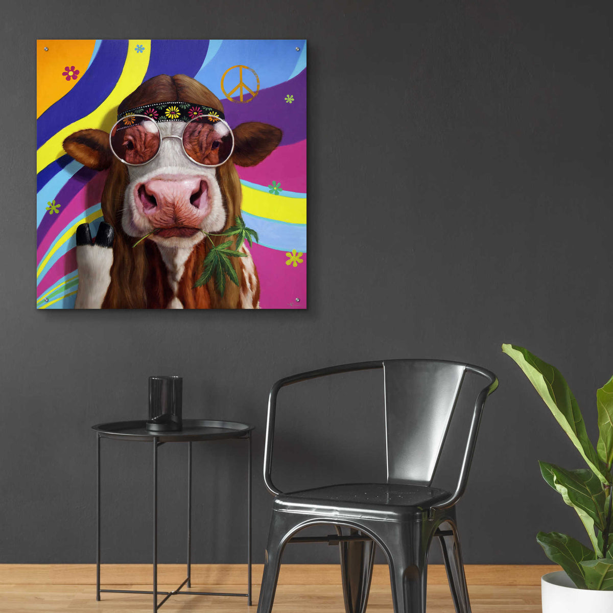 Epic Art 'Grass Fed' by Lucia Heffernan, Acrylic Glass Wall Art,36x36