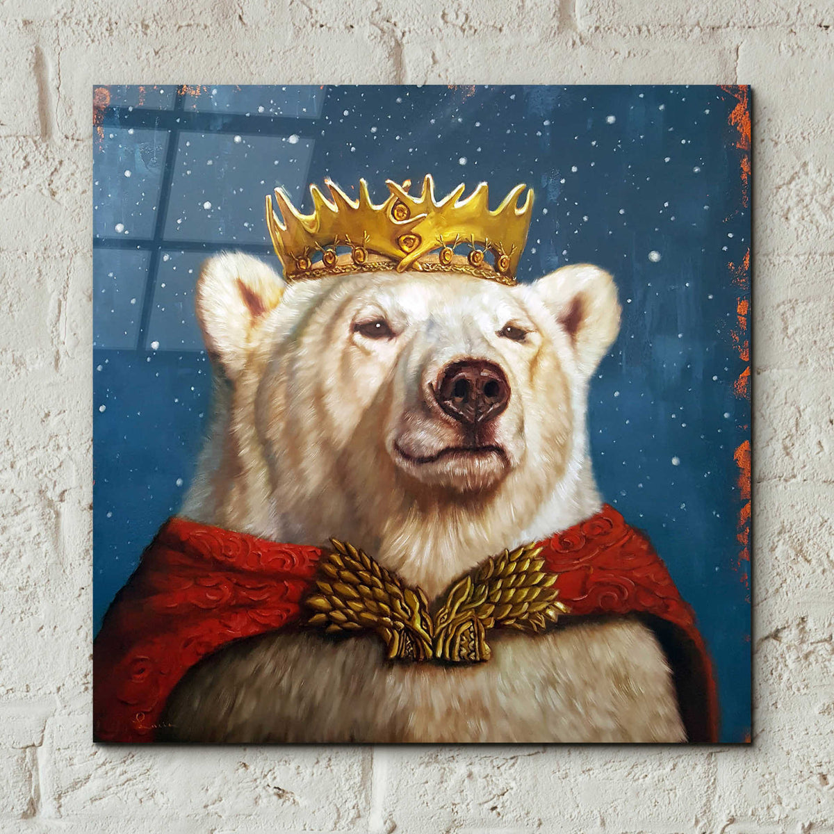 Epic Art 'Snow King' by Lucia Heffernan, Acrylic Glass Wall Art,12x12
