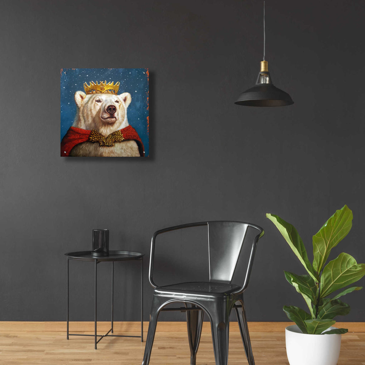 Epic Art 'Snow King' by Lucia Heffernan, Acrylic Glass Wall Art,24x24