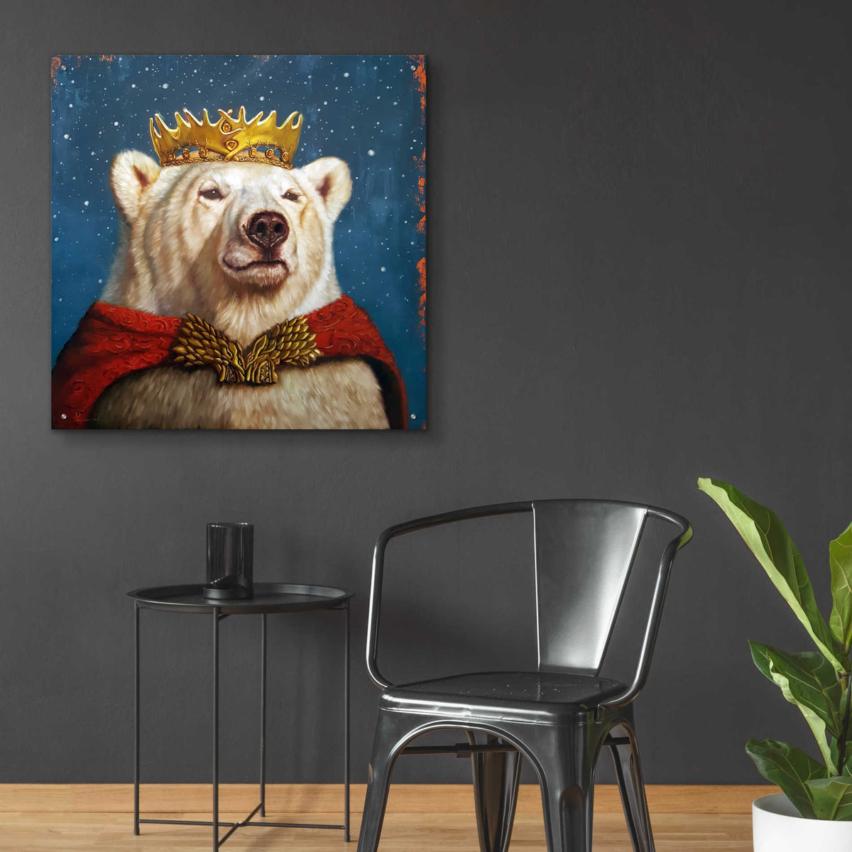 Epic Art 'Snow King' by Lucia Heffernan, Acrylic Glass Wall Art,36x36