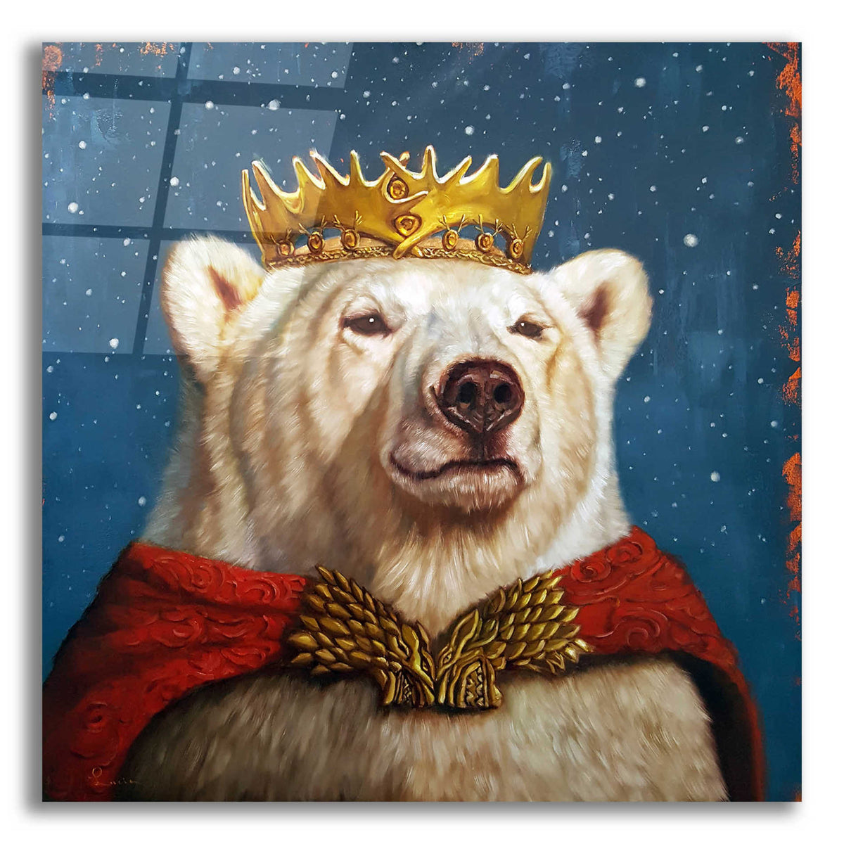 Epic Art 'Snow King' by Lucia Heffernan, Acrylic Glass Wall Art