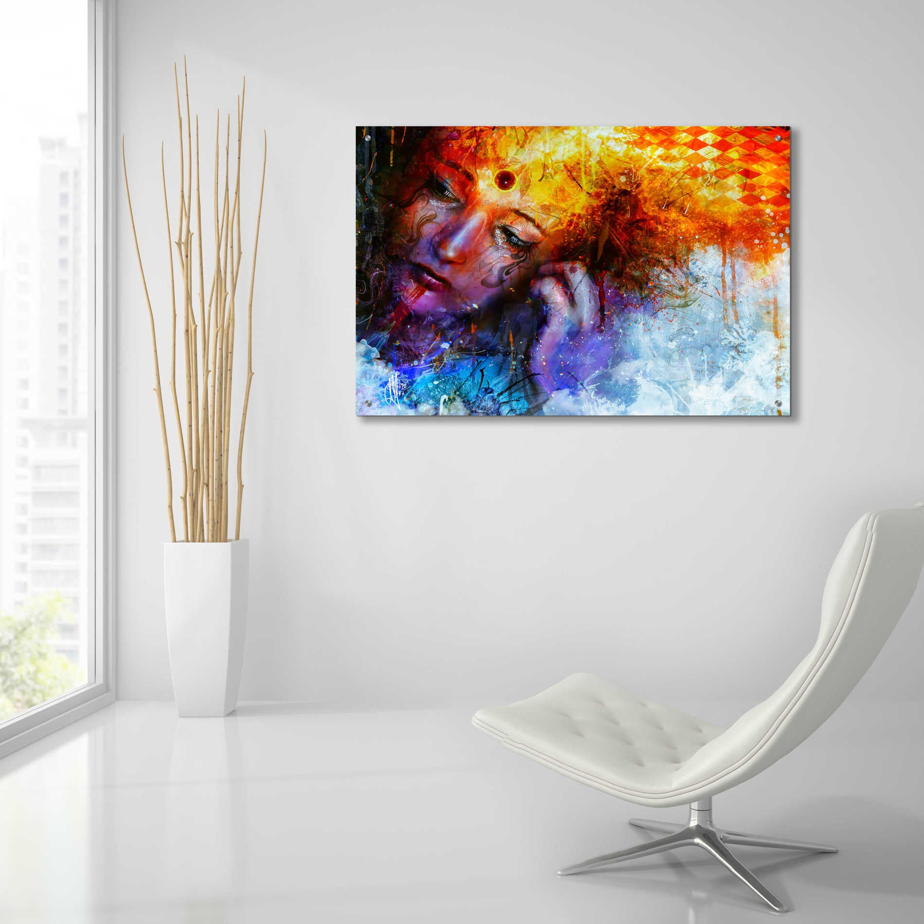 Epic Art 'Bipolar Front' by Mario Sanchez Nevado, Acrylic Glass Wall Art,36x24