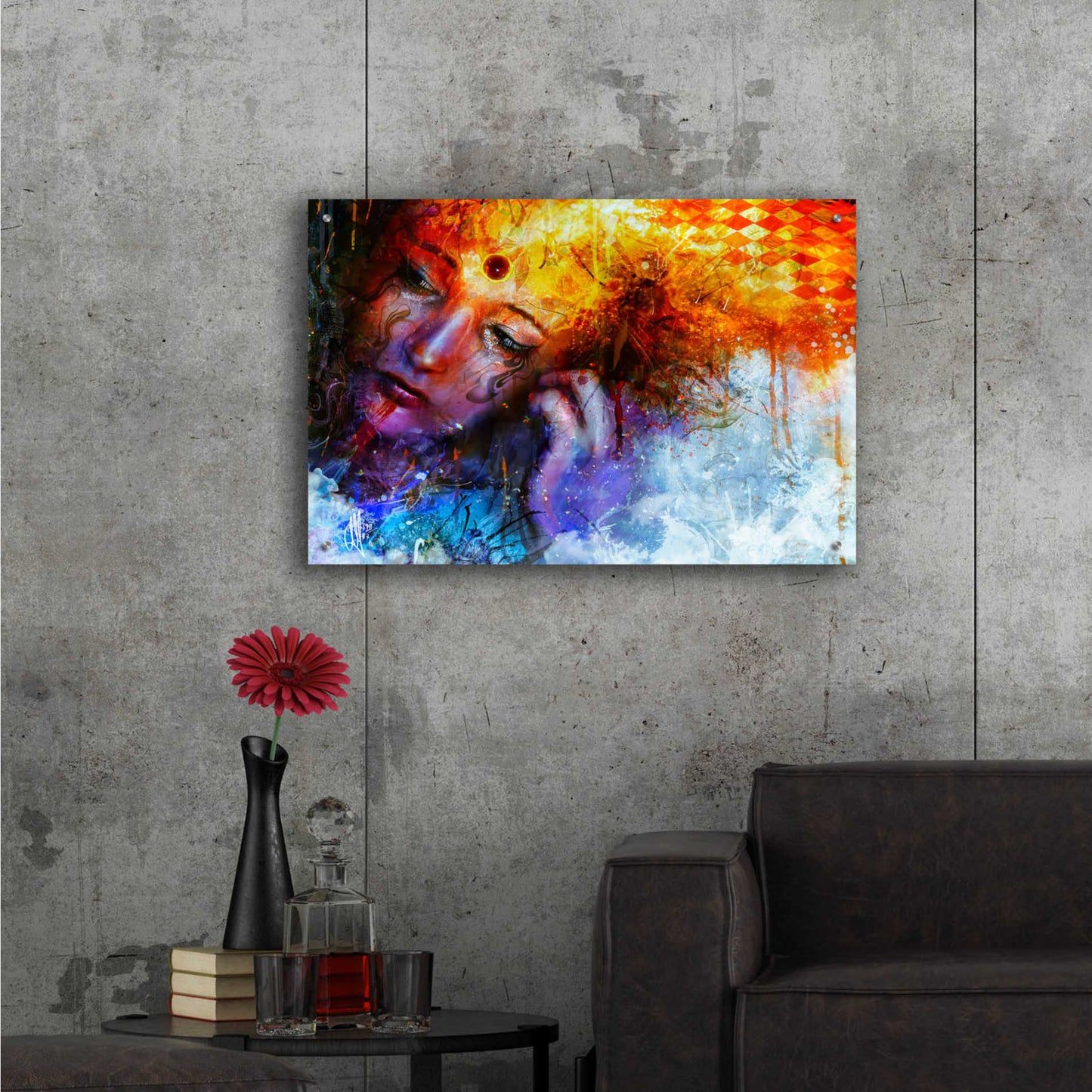 Epic Art 'Bipolar Front' by Mario Sanchez Nevado, Acrylic Glass Wall Art,36x24