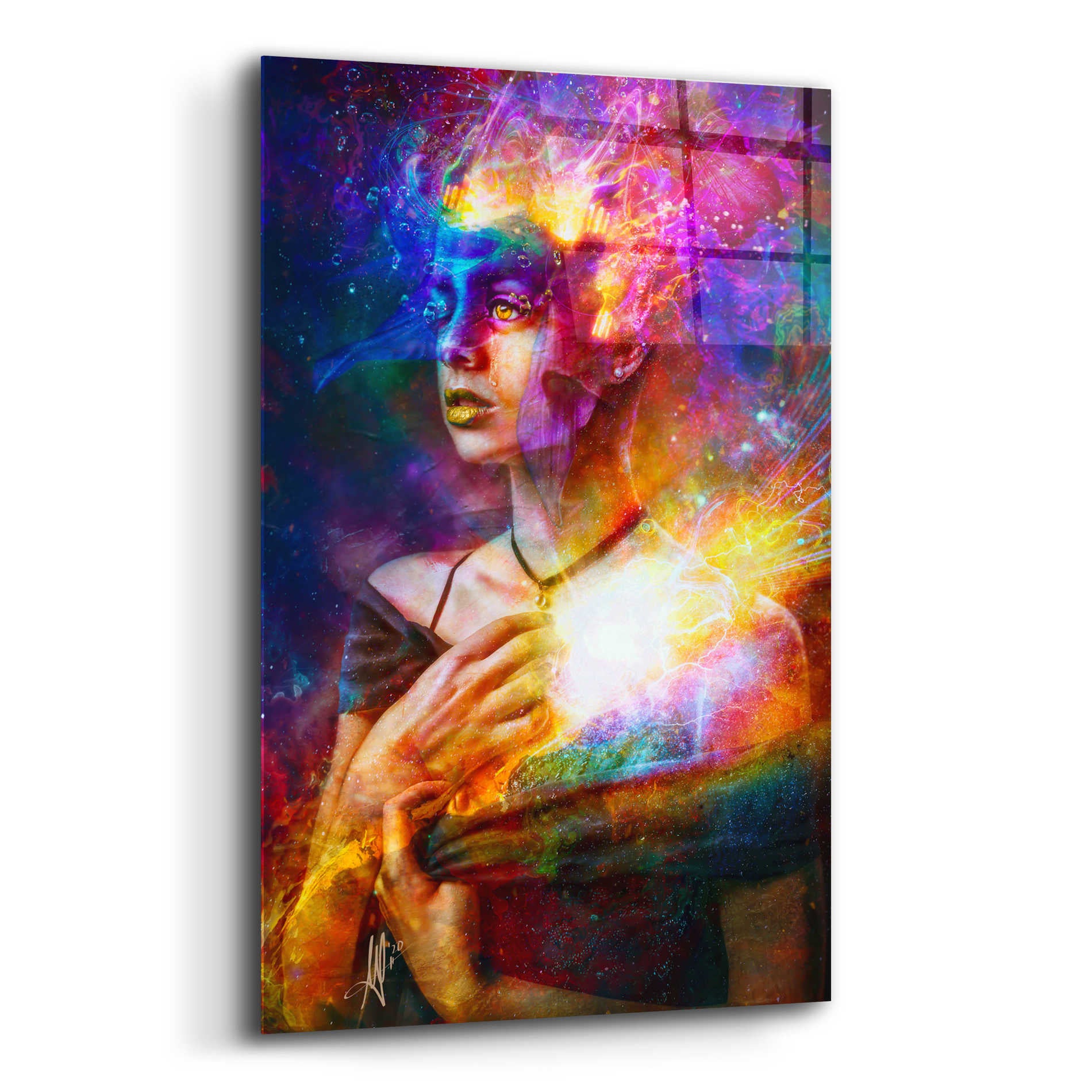 Epic Art 'Iridiscent Catharsis' by Mario Sanchez Nevado, Acrylic Glass Wall Art,12x16