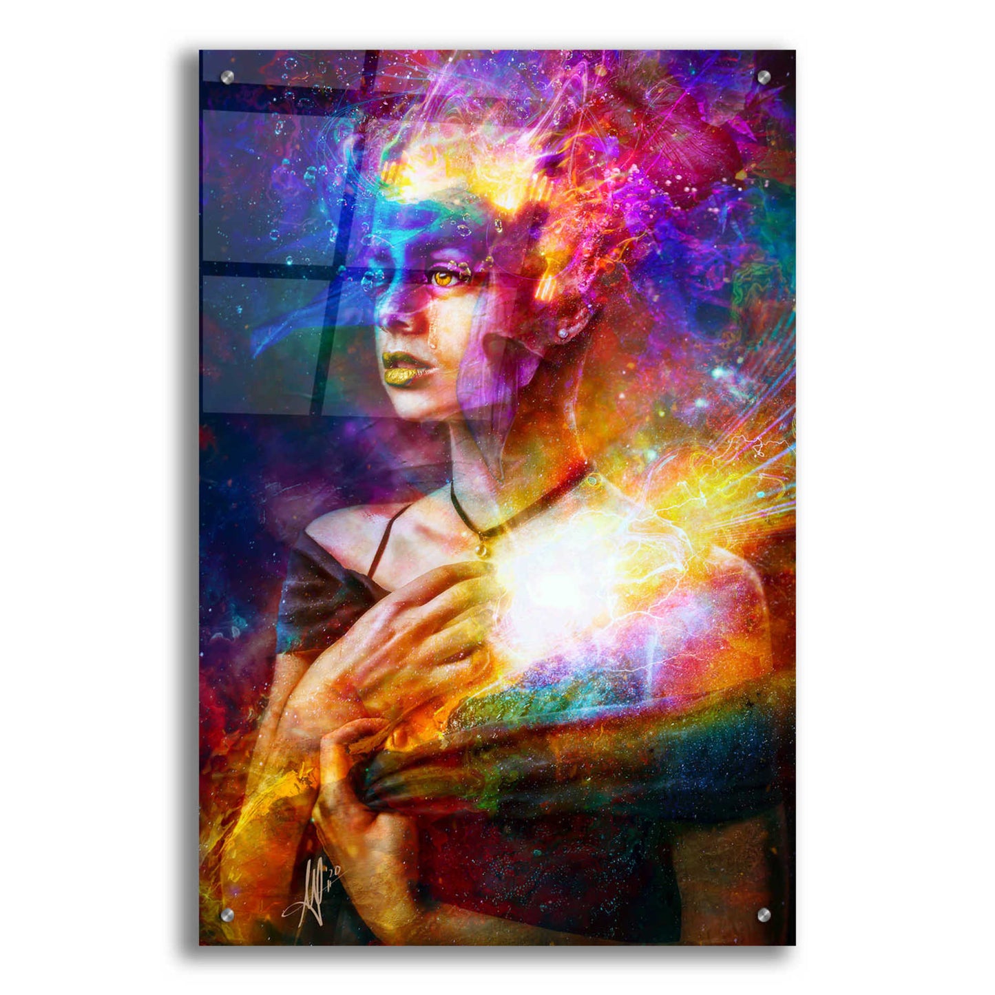 Epic Art 'Iridiscent Catharsis' by Mario Sanchez Nevado, Acrylic Glass Wall Art,24x36