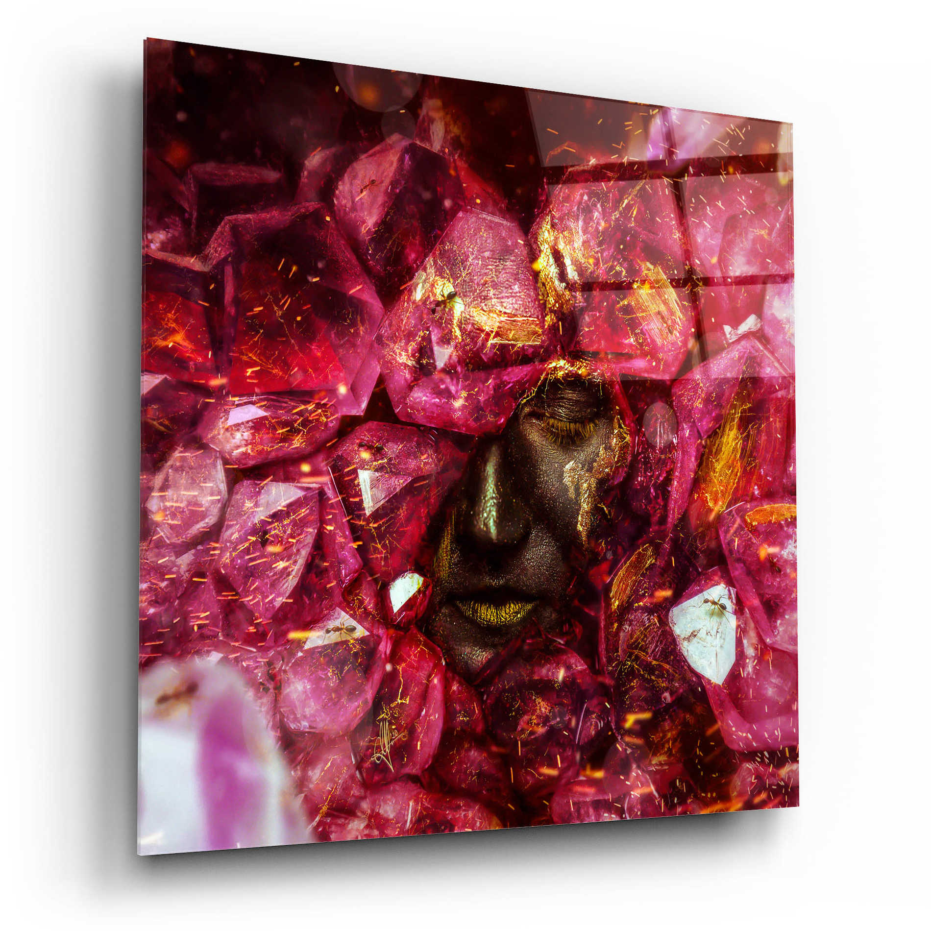 Epic Art 'States of the Matter - Crystallize' by Mario Sanchez Nevado, Acrylic Glass Wall Art,12x12