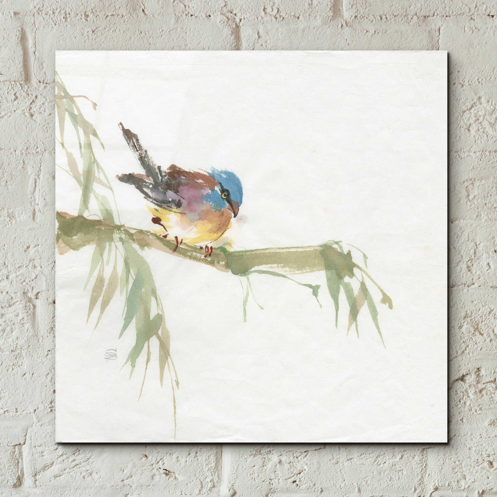 Epic Art 'Finch' by Chris Paschke, Acrylic Glass Wall Art,12x12