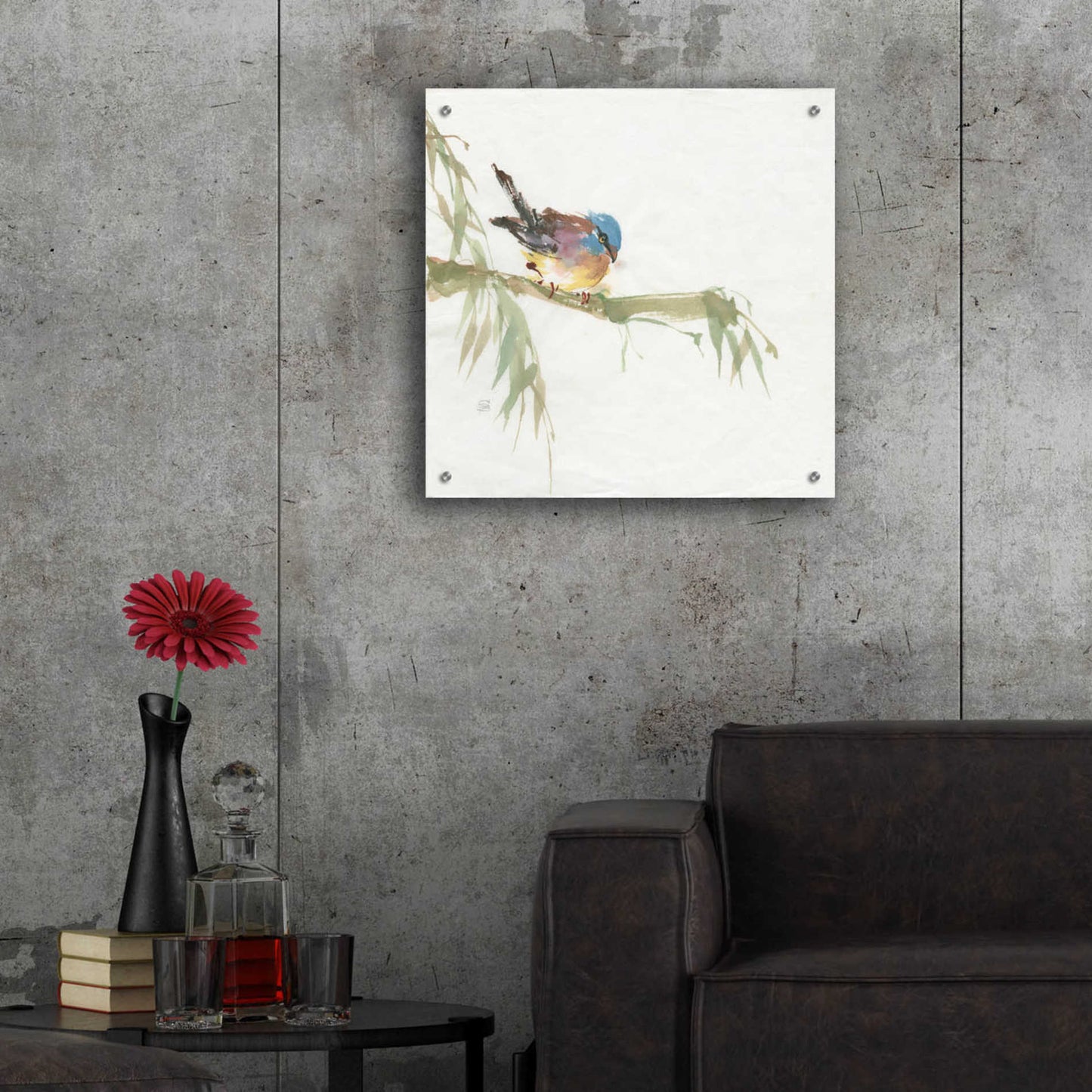 Epic Art 'Finch' by Chris Paschke, Acrylic Glass Wall Art,24x24